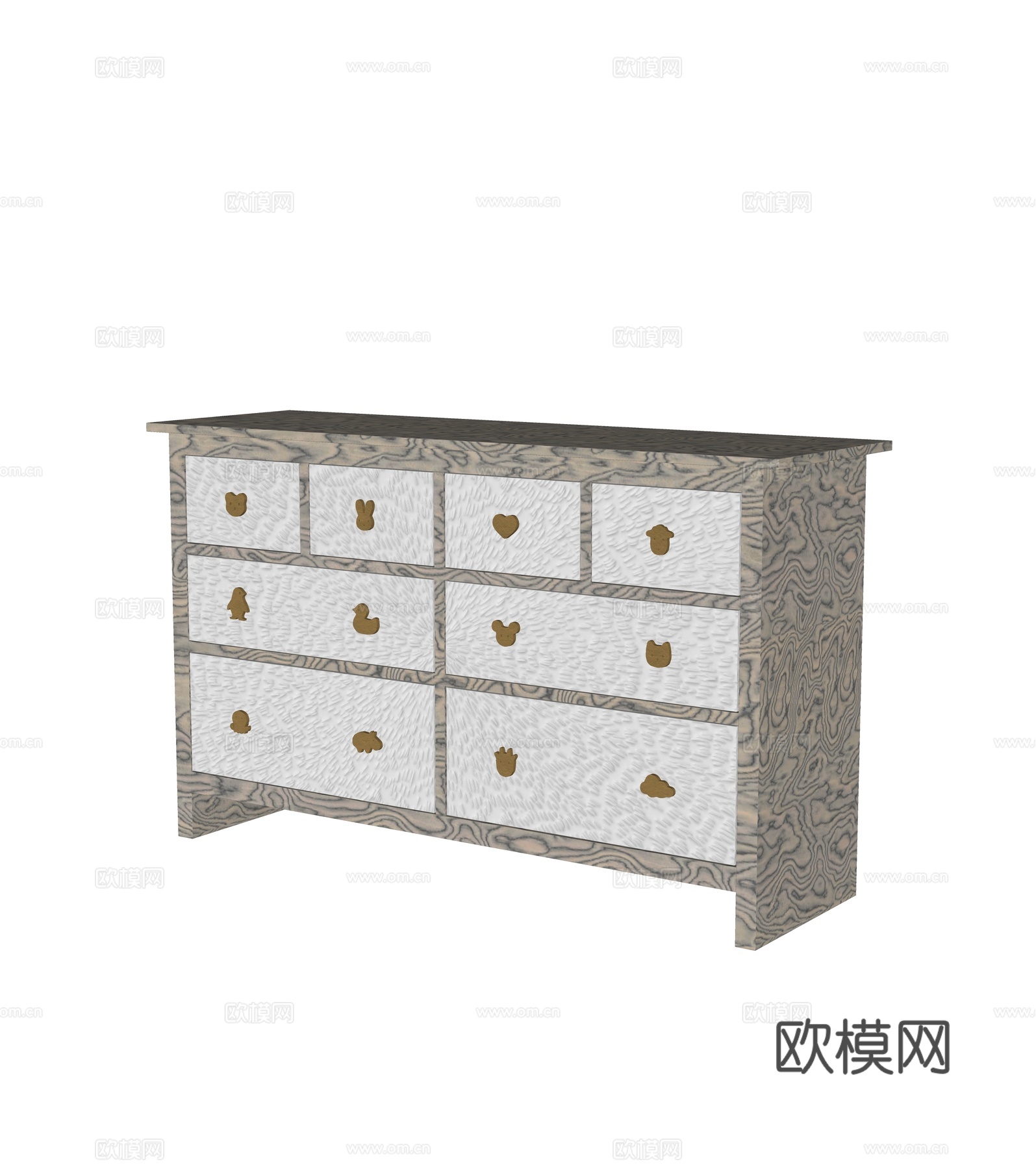 儿童边柜su模型