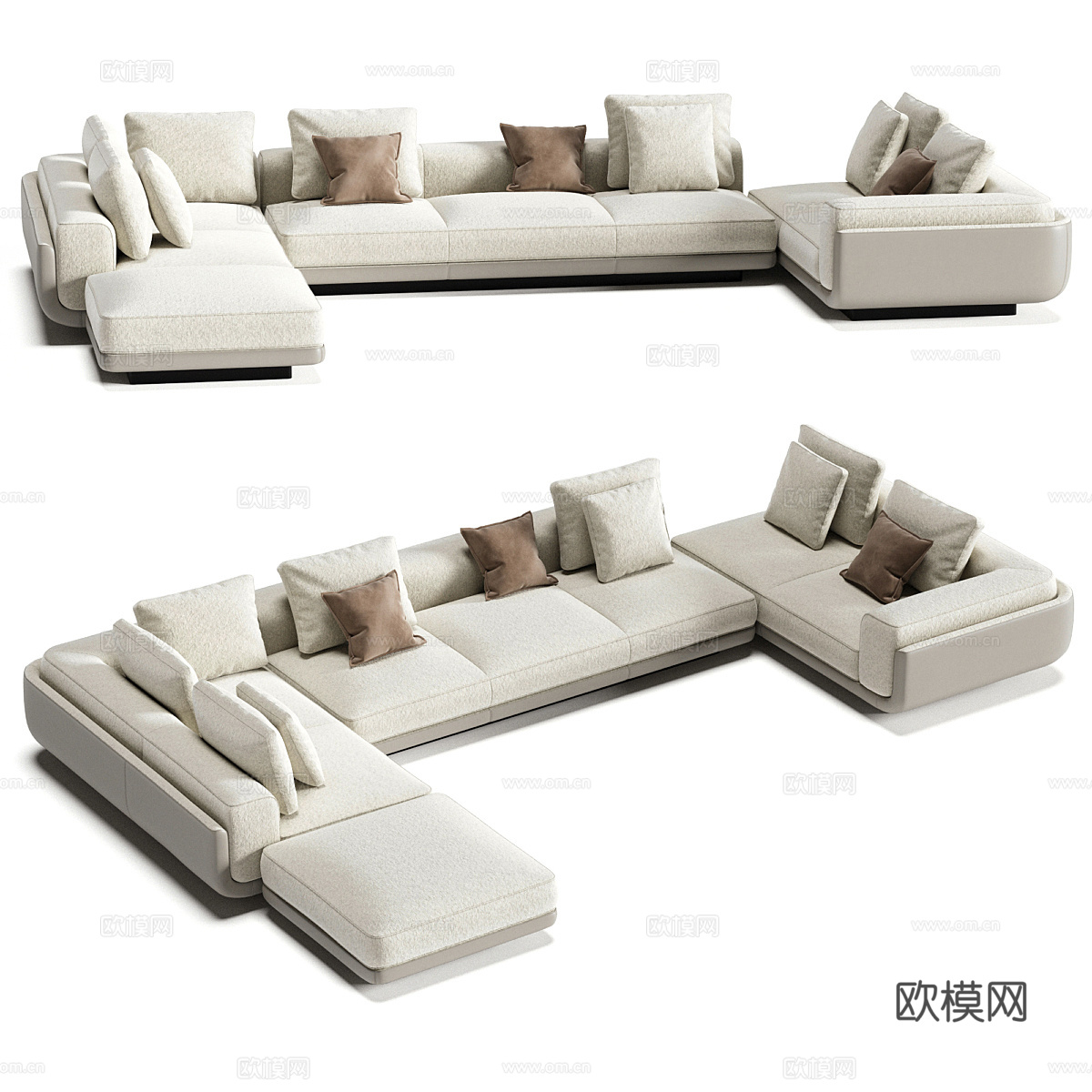 转角沙发 组合沙发3d模型下载