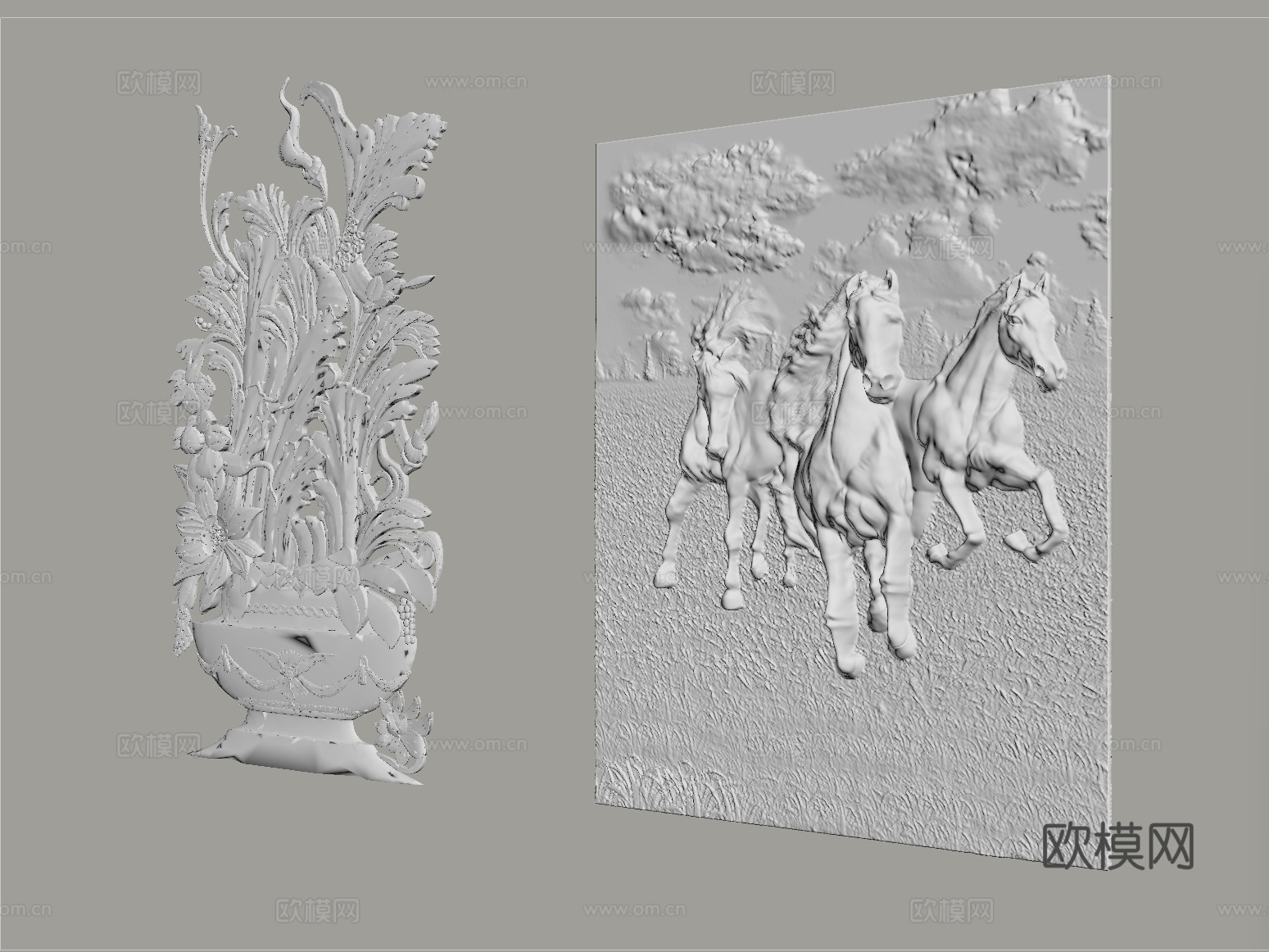 欧式古典石膏雕花su模型