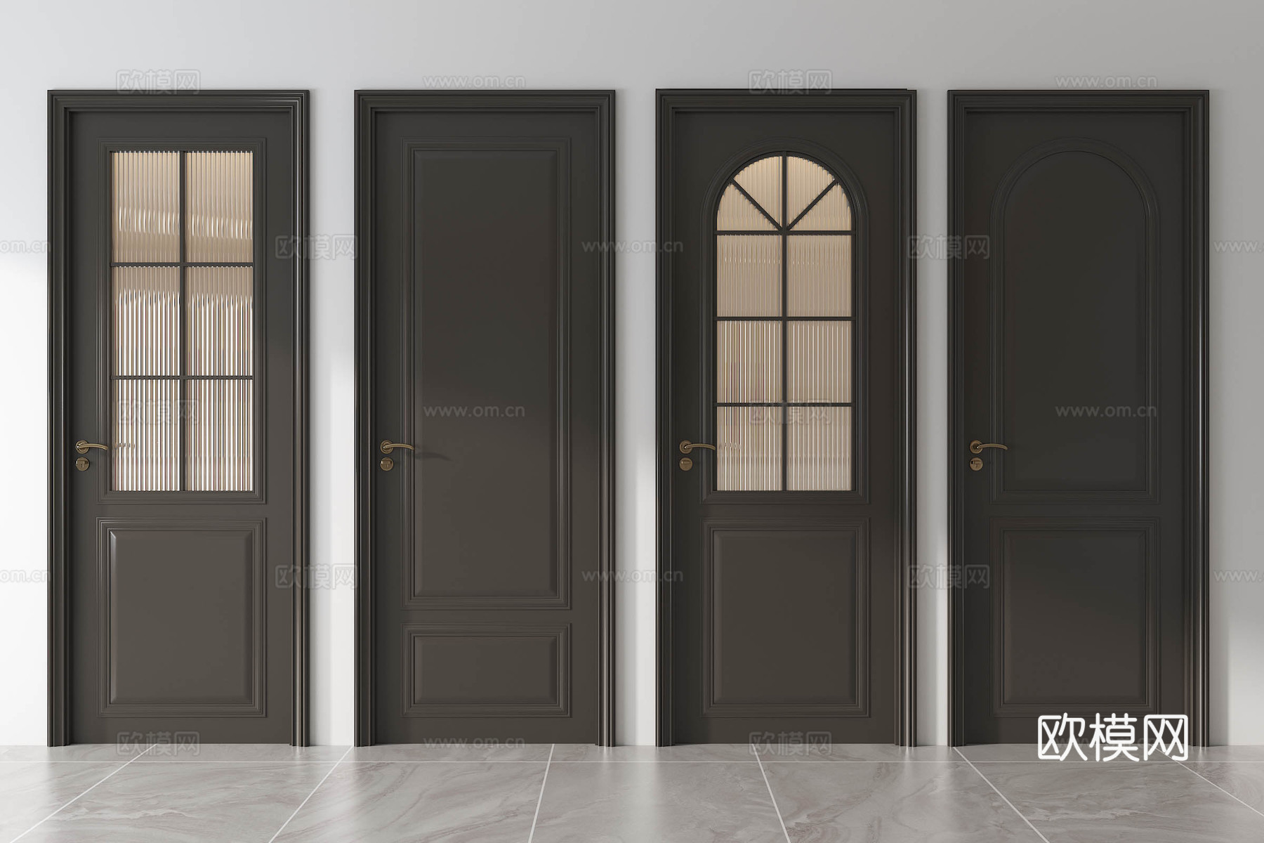 美式门 法式门 玻璃门 双开门 单开门 卧室门 卫生间门 厨su模型