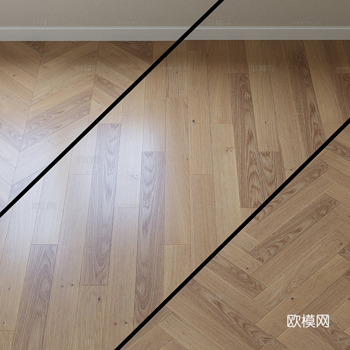 Upofloor（Upofloor）橡木实木地板3d模型下载