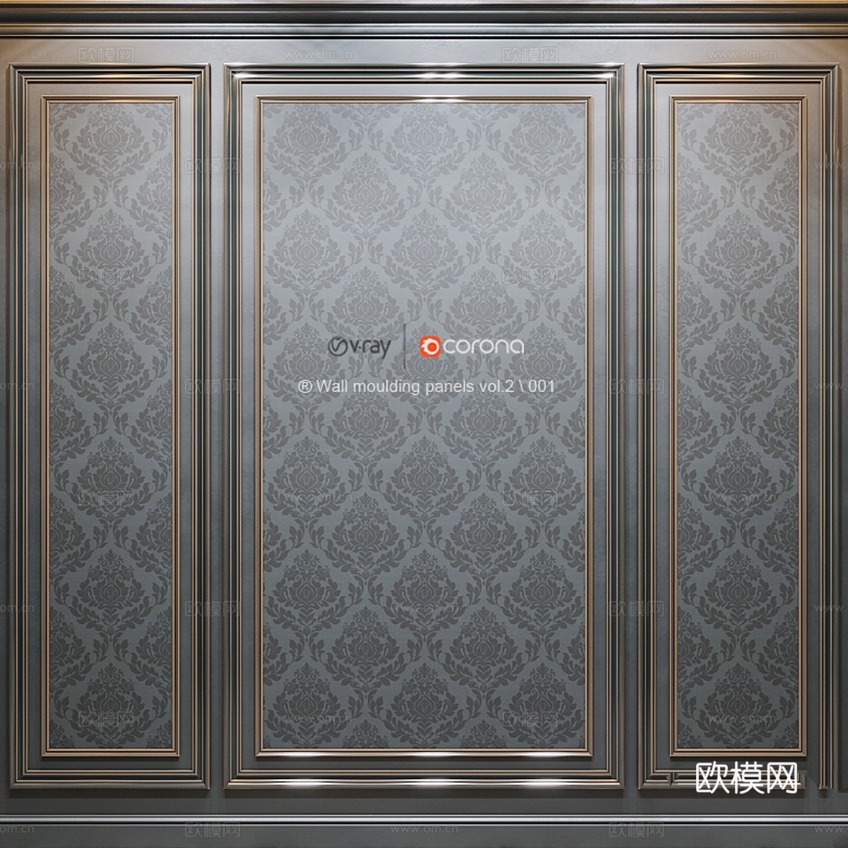 墙面装饰线条面板 背景墙3d模型下载