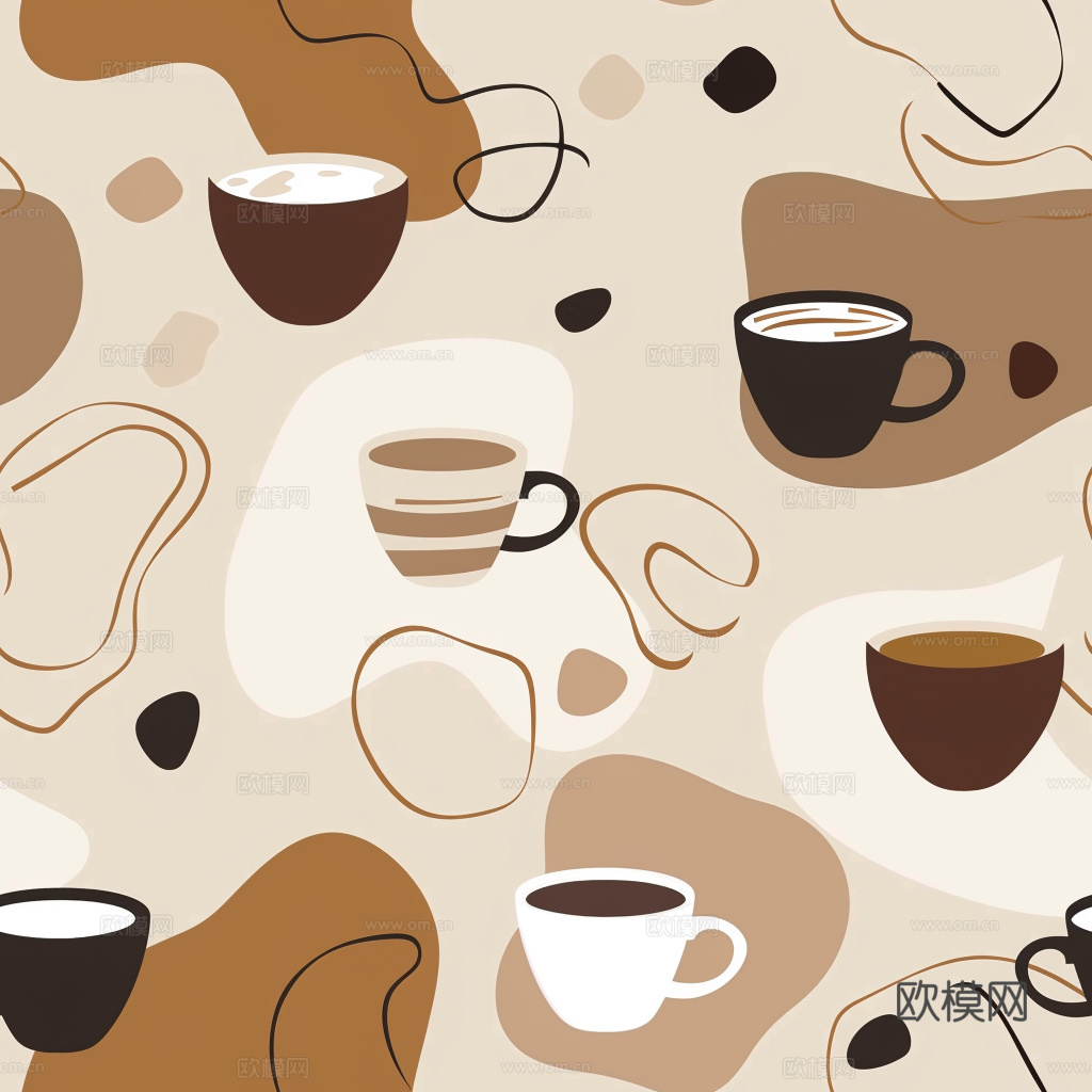 咖啡壁纸 花纹壁纸 卡通壁纸 壁纸