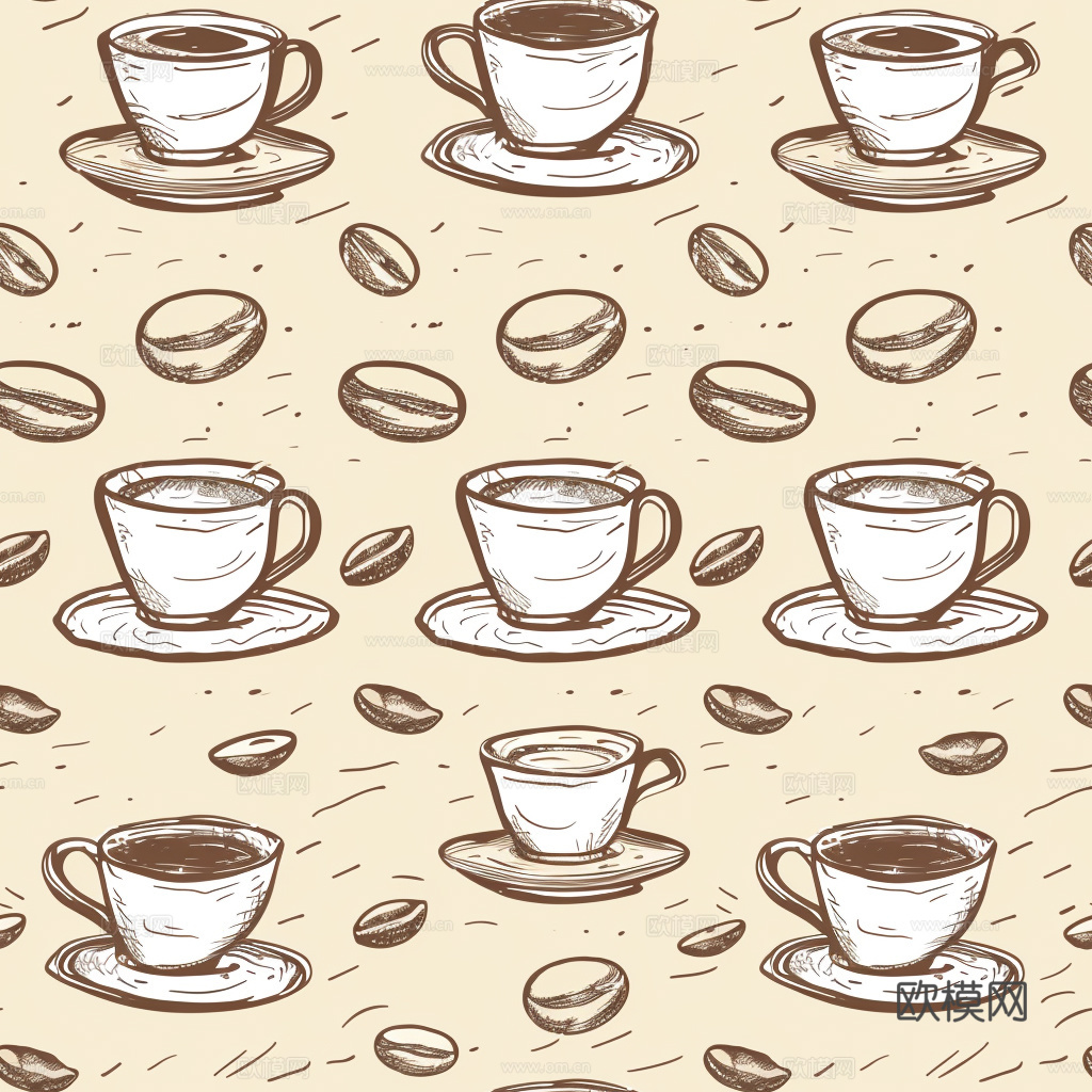 咖啡壁纸 花纹壁纸 卡通壁纸 壁纸下载