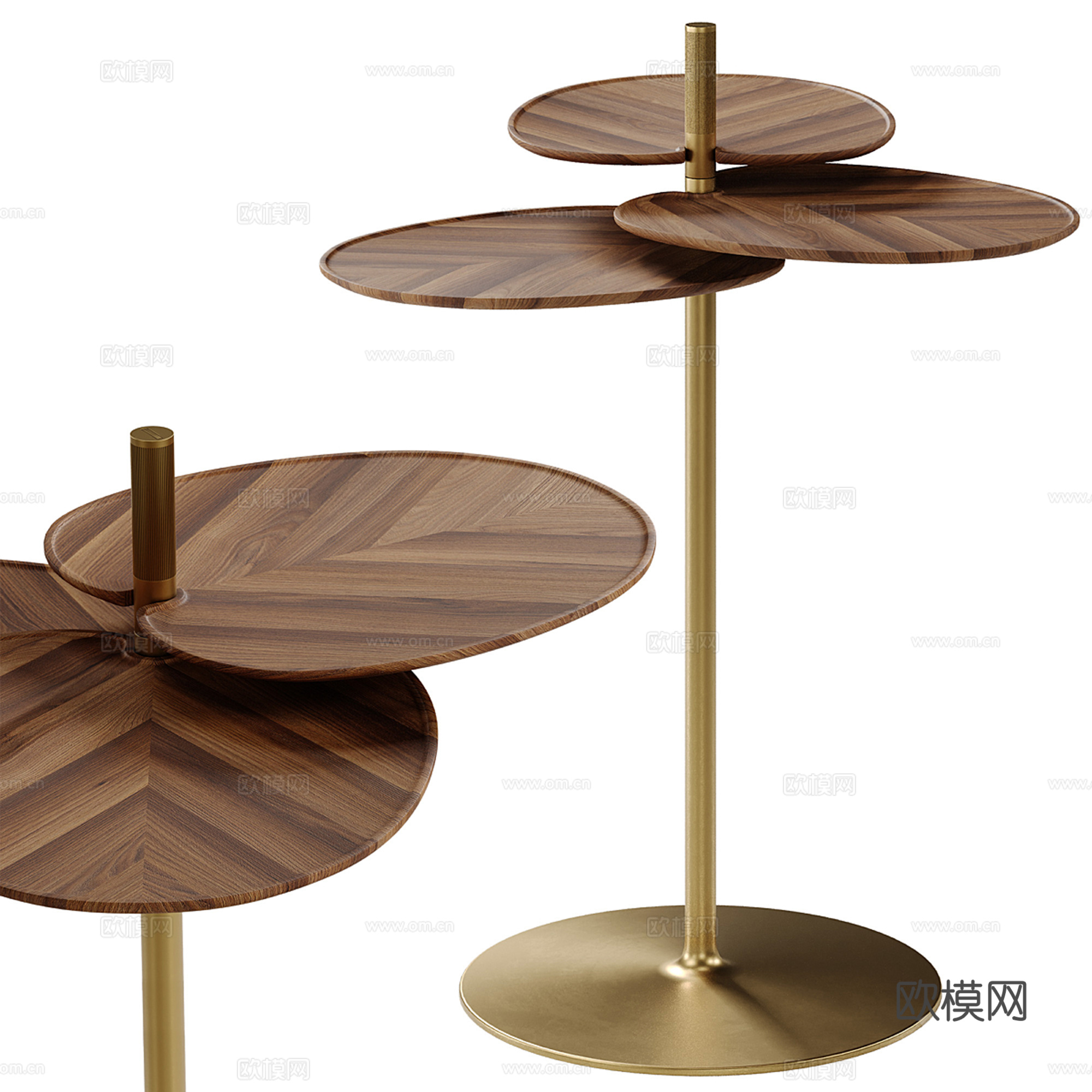 现代轻奢边几圆几角几组合su模型