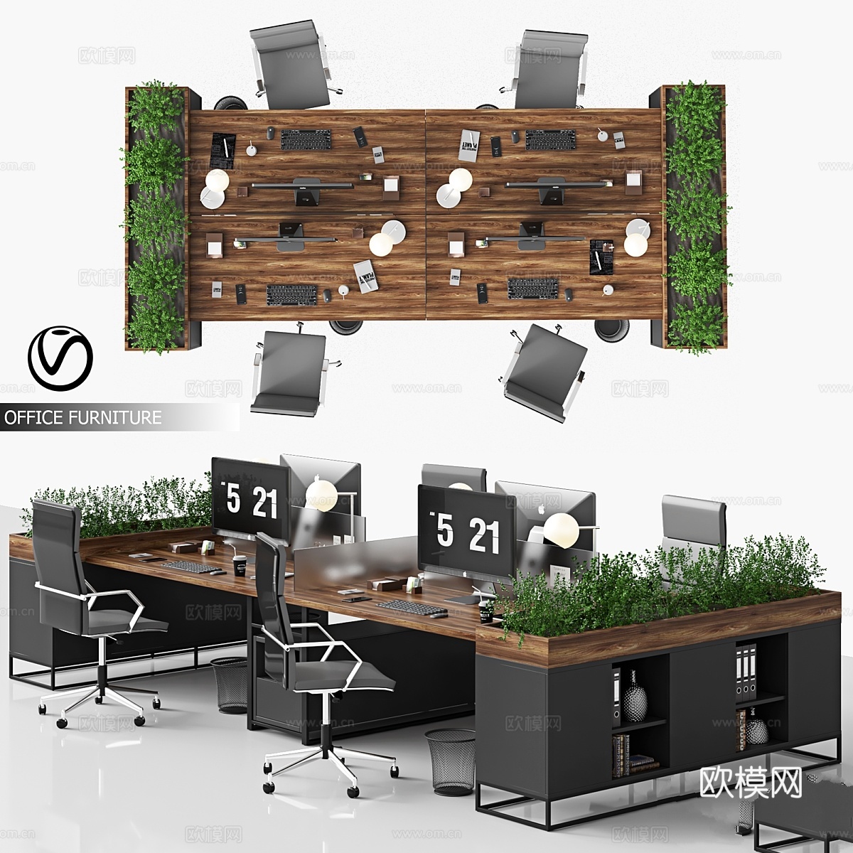 办公家具_033d模型下载