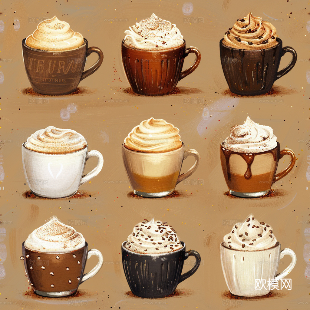 咖啡壁纸 花纹壁纸 卡通壁纸 壁纸