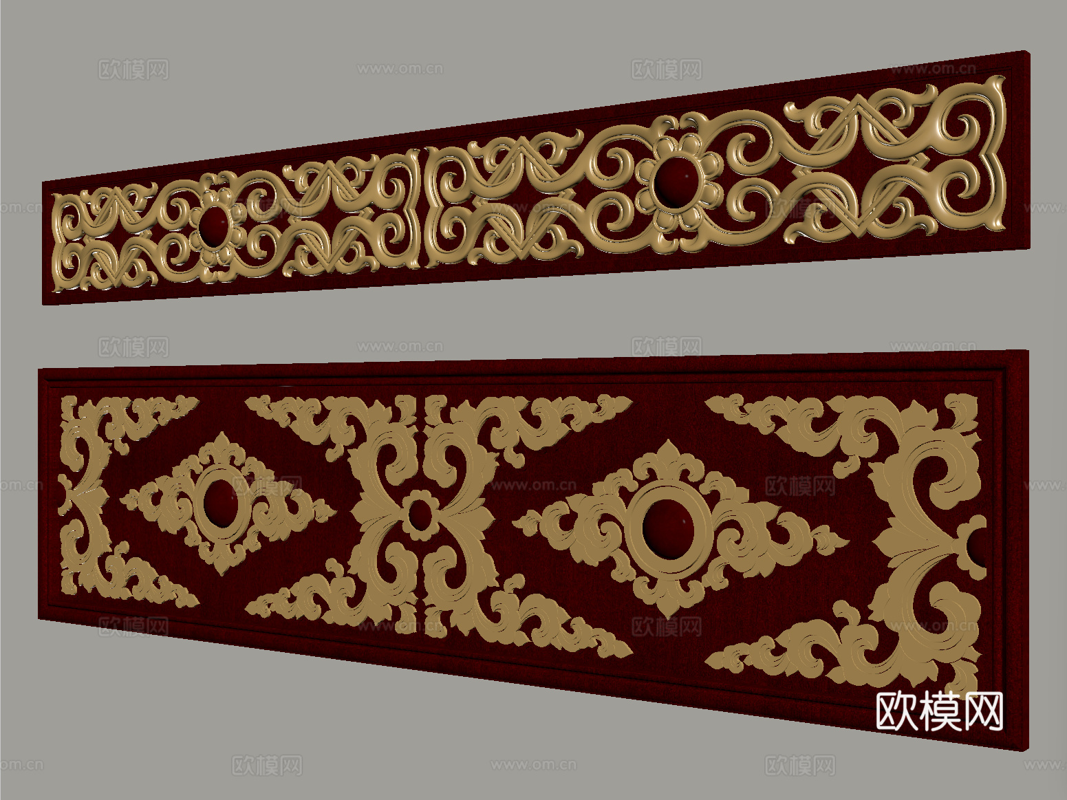 中式雕花 仿古雕花 浮雕雕花su模型