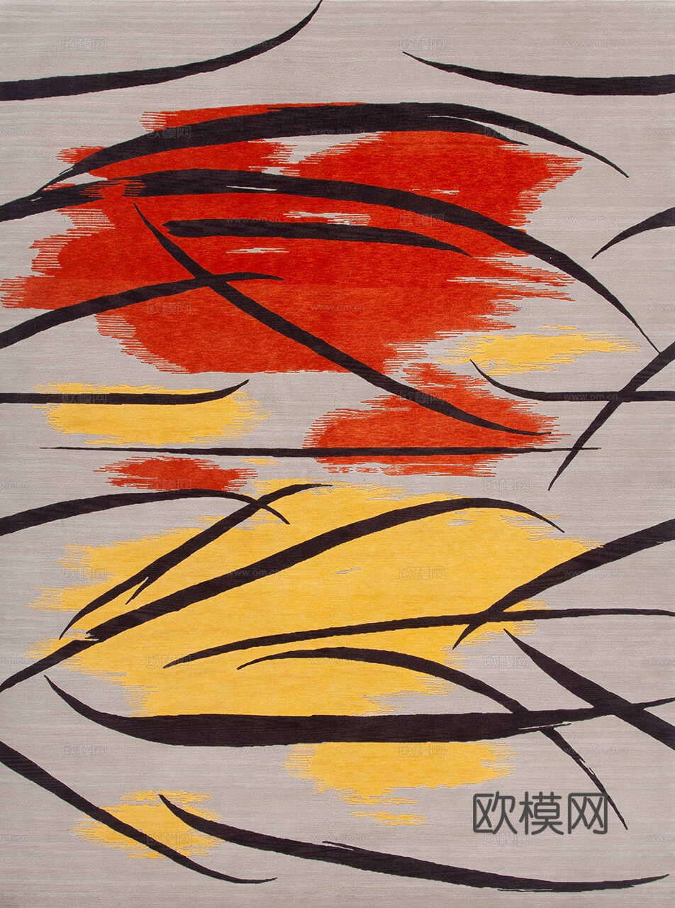 新中式印花地毯  波斯地毯 地毯 块毯 毛毯