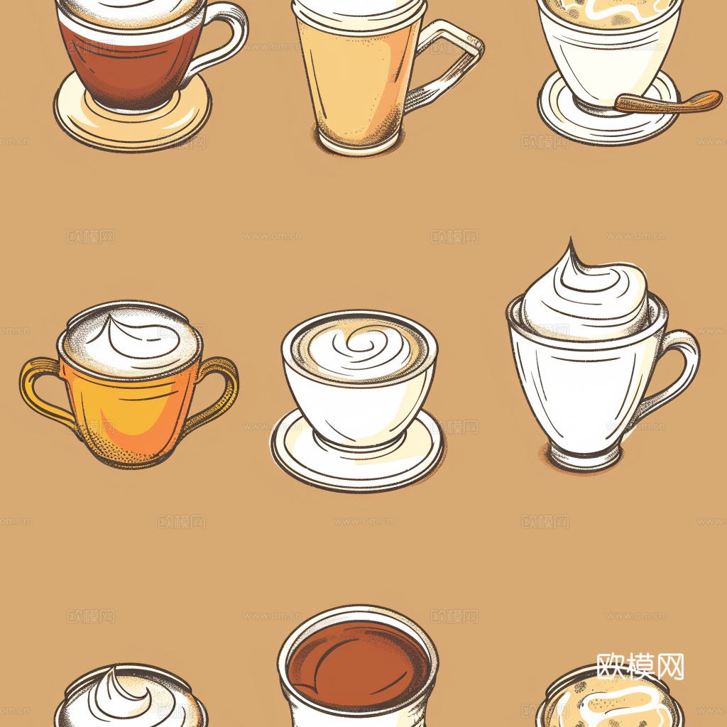 咖啡壁纸 花纹壁纸 卡通壁纸 壁纸下载