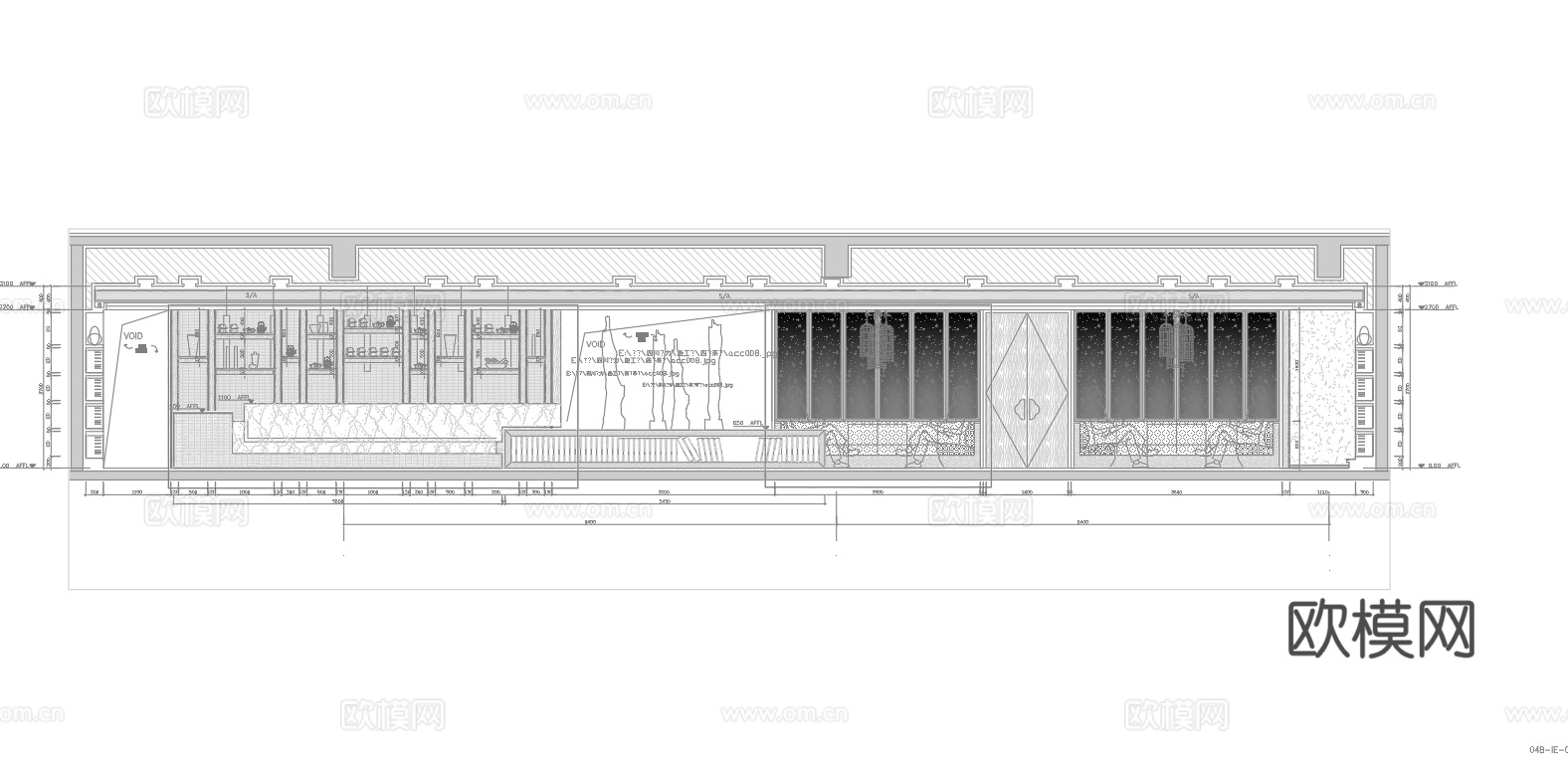 最新7套 棋牌室 施工图合集cad施工图