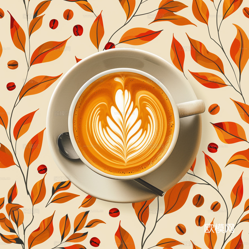 咖啡壁纸 花纹壁纸 卡通壁纸 壁纸