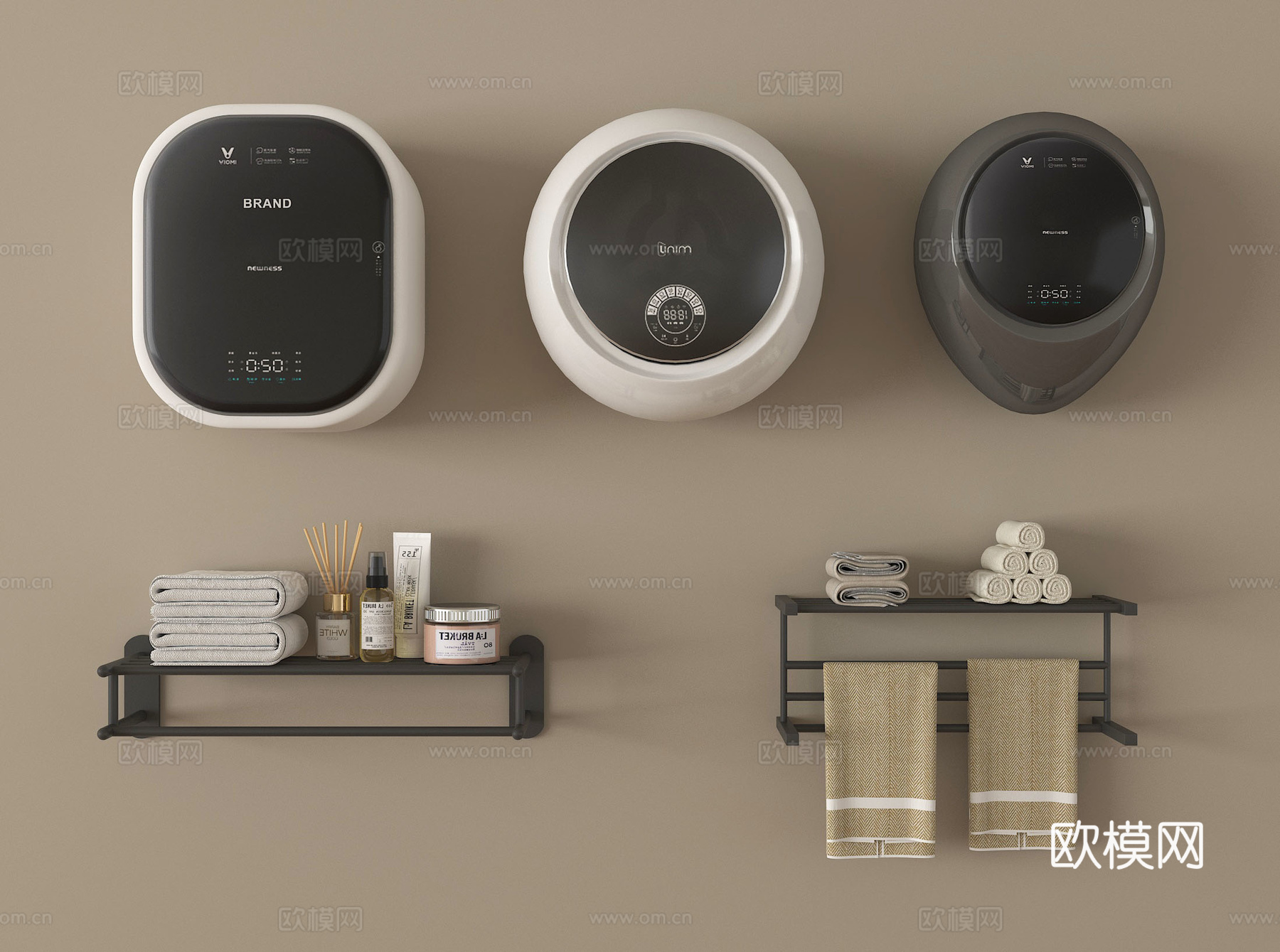 现代洗衣机 壁挂式洗衣机 卫浴小件3d模型下载