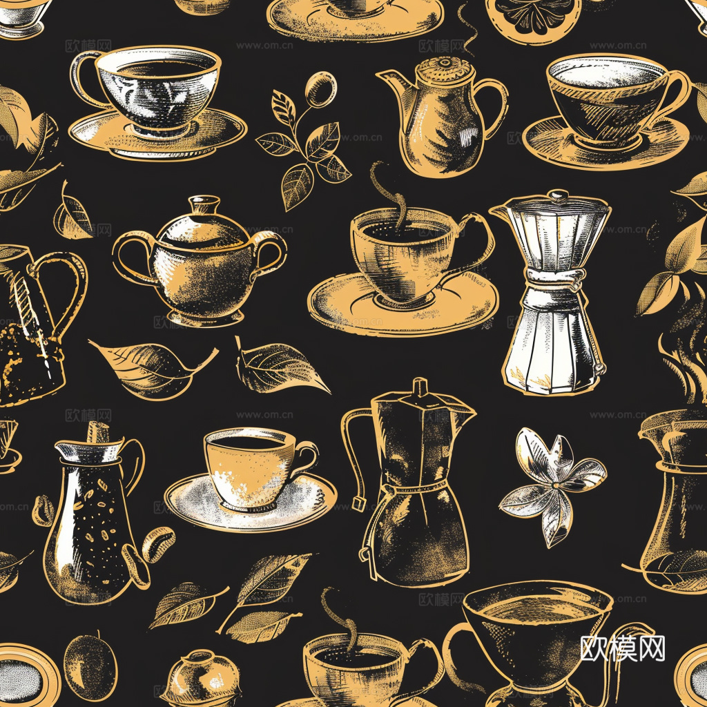 咖啡壁纸 花纹壁纸 卡通壁纸 壁纸下载