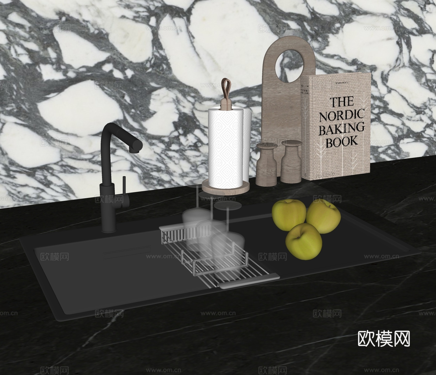 现代水槽龙头su模型