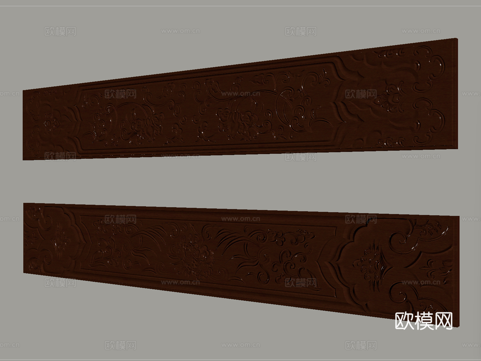 新中式浮雕画 雕花 浮雕景墙su模型