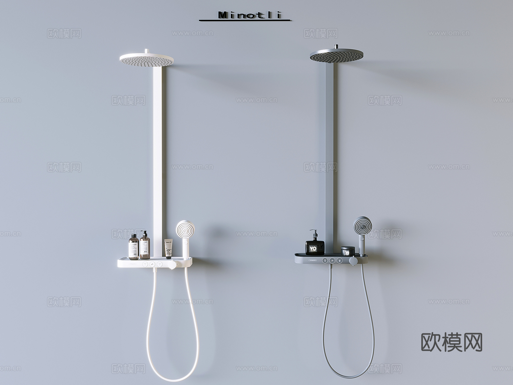 花洒淋浴洗护用品su模型
