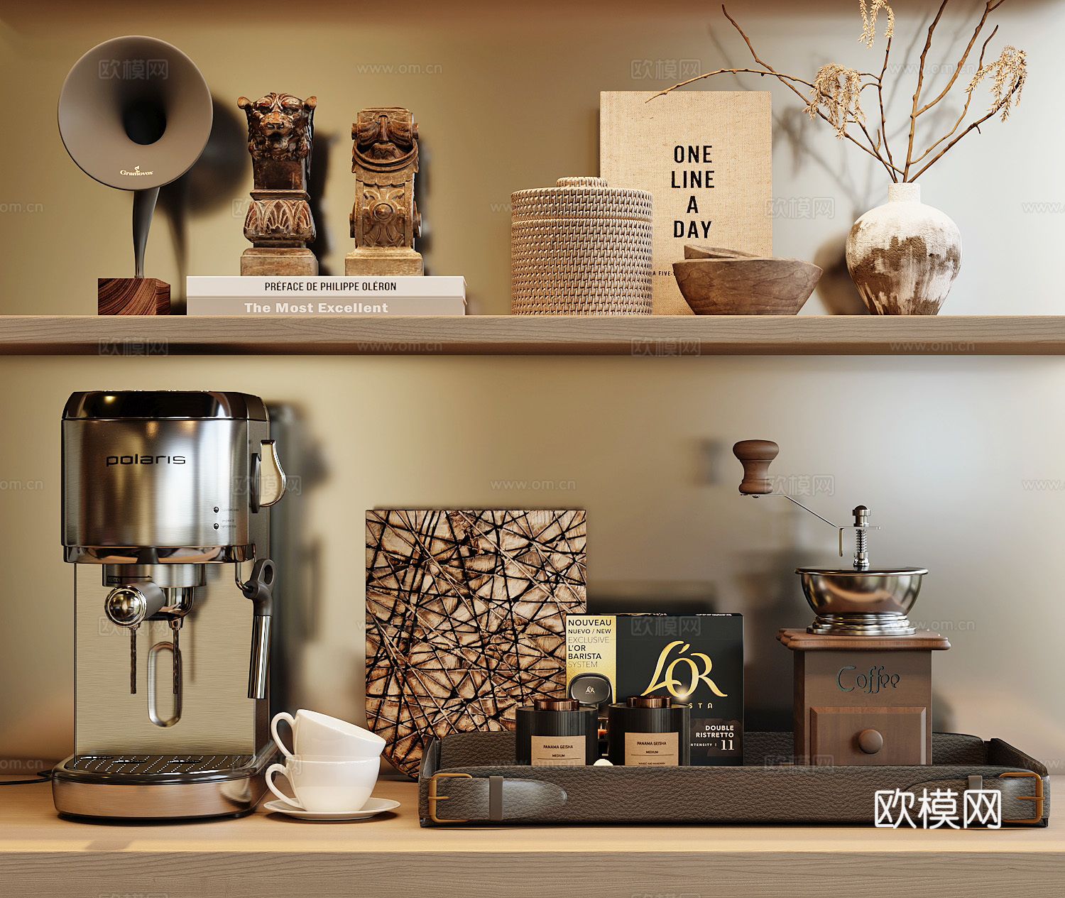 现代咖啡机摆件3d模型下载