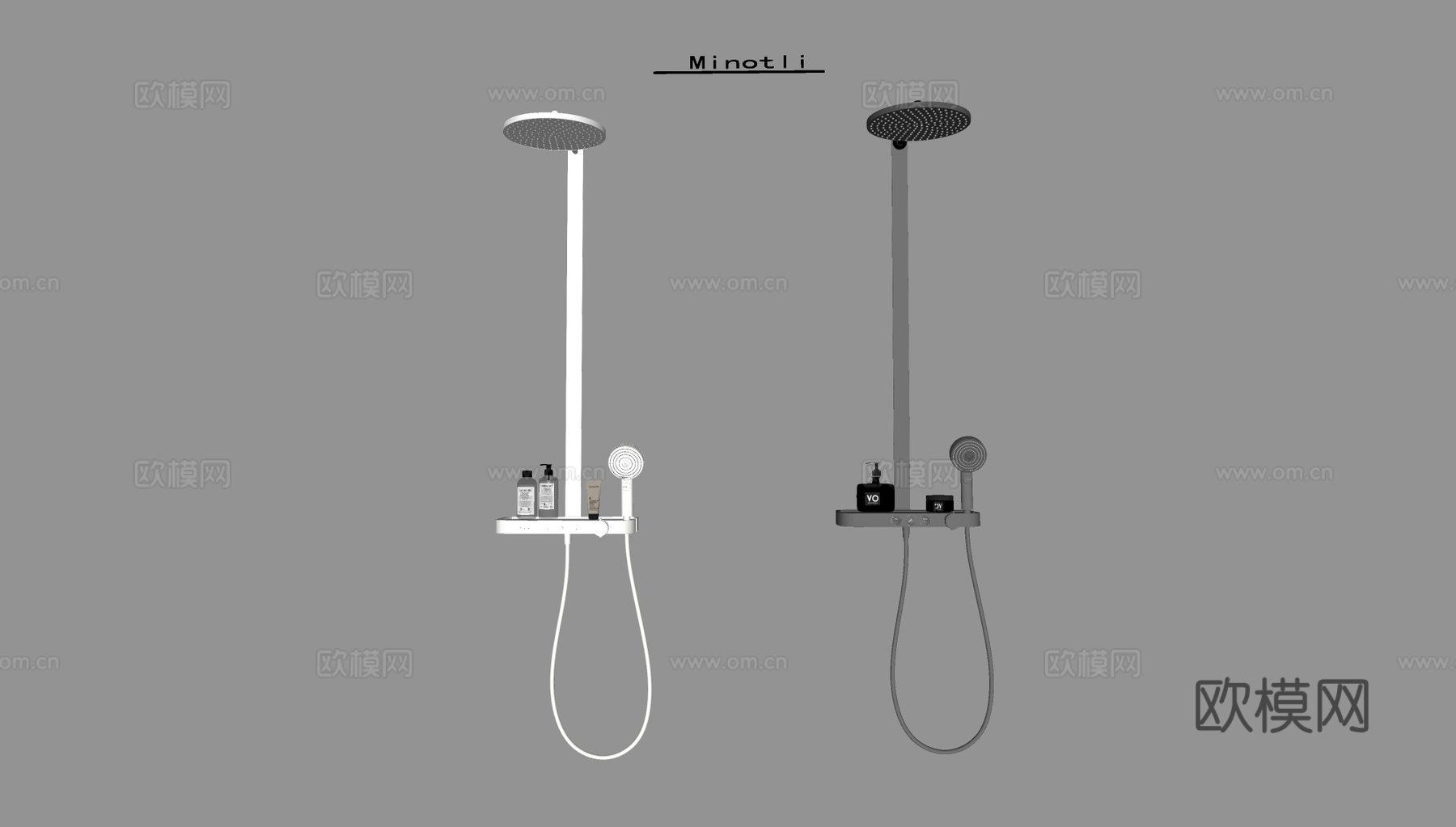 花洒淋浴洗护用品su模型