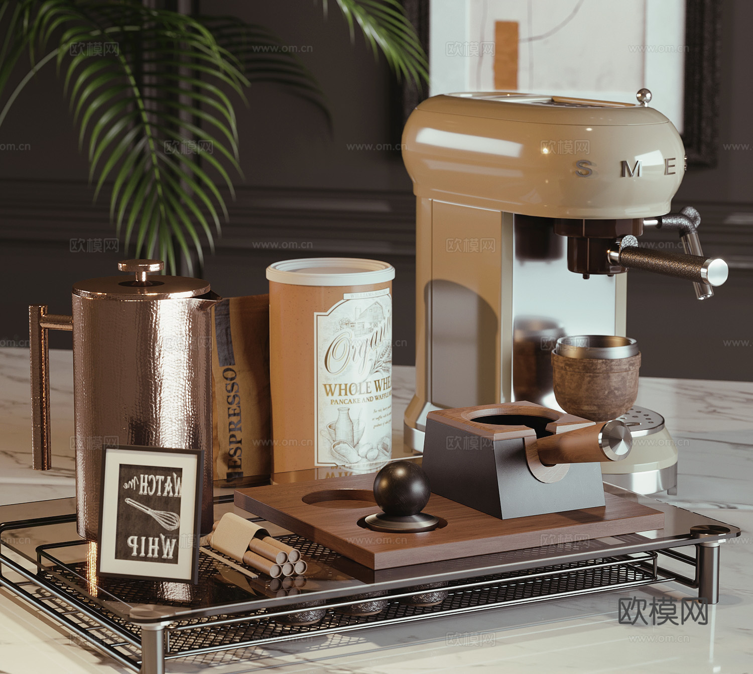 现代咖啡机su模型
