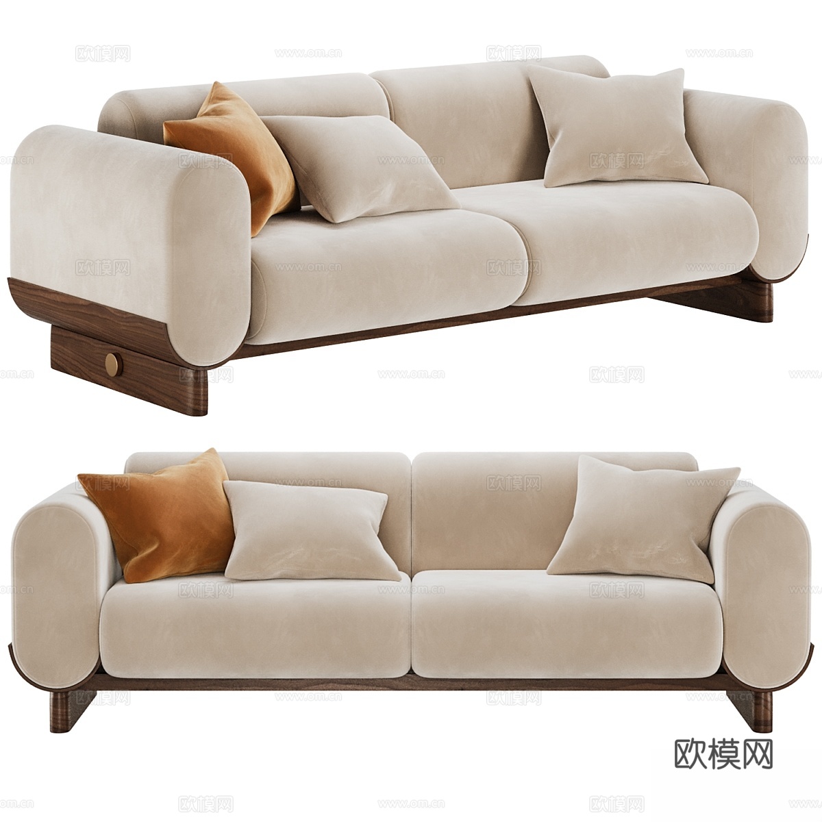 Mezzo系列Leigh沙发3d模型下载