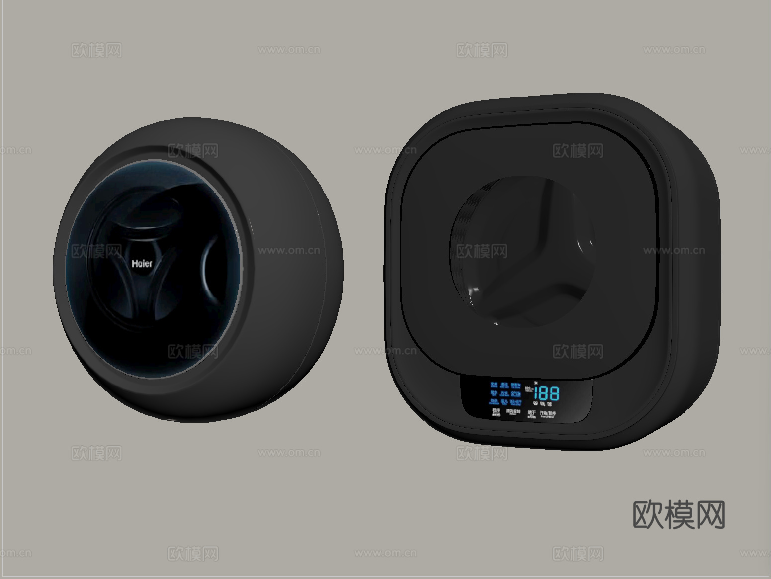 现代洗衣机 迷你洗衣机su模型