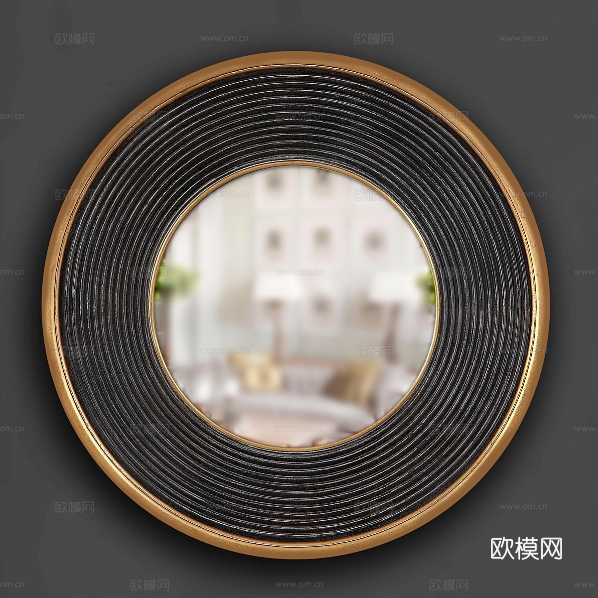 意式镜子 挂镜3d模型下载