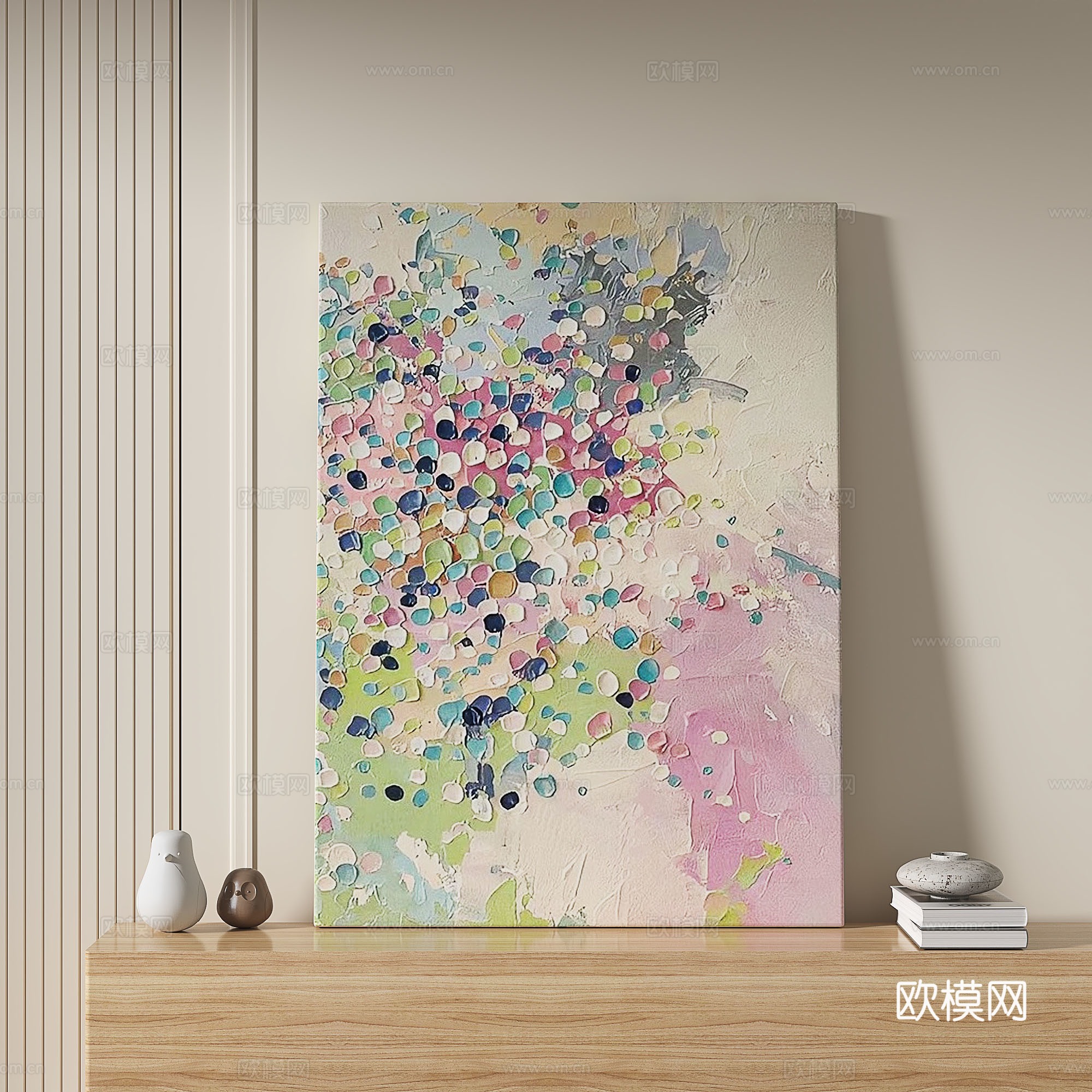 现代，奶油风，轻奢，立体，简约，抽象，装饰画3d模型