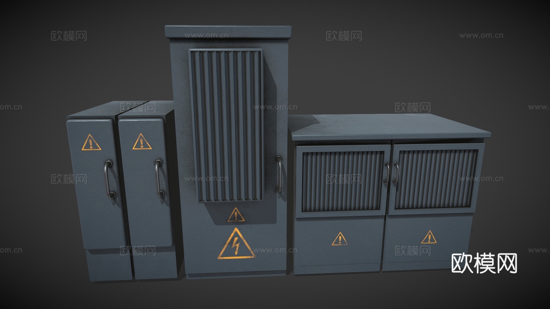 现代工业电箱 电柜 开关柜 机柜su模型