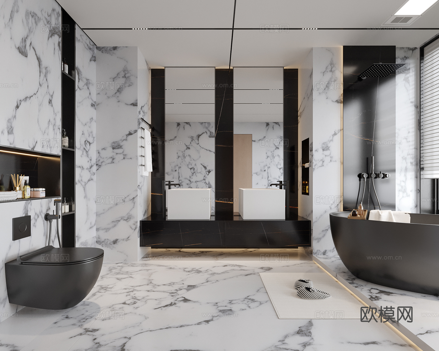 现代卫生间 酒店卫生间 别墅卫生间su模型