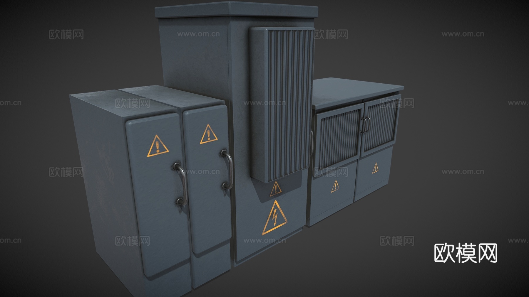 现代工业电箱 电柜 开关柜 机柜su模型