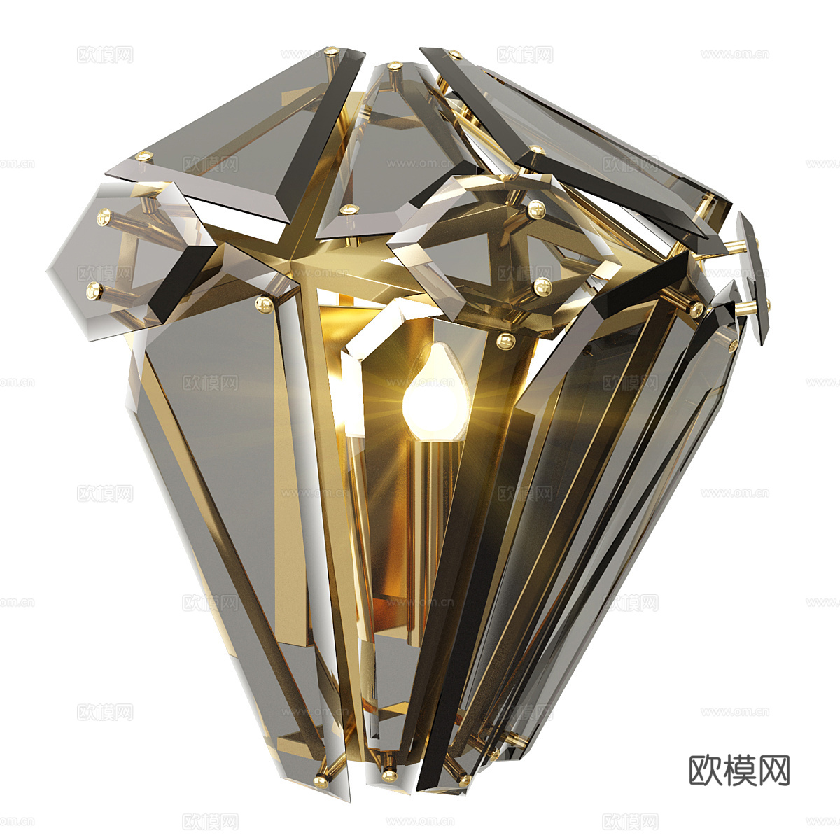 现代简约壁灯 壁灯 简约壁灯 玻璃壁灯  装饰壁灯3d模型下载