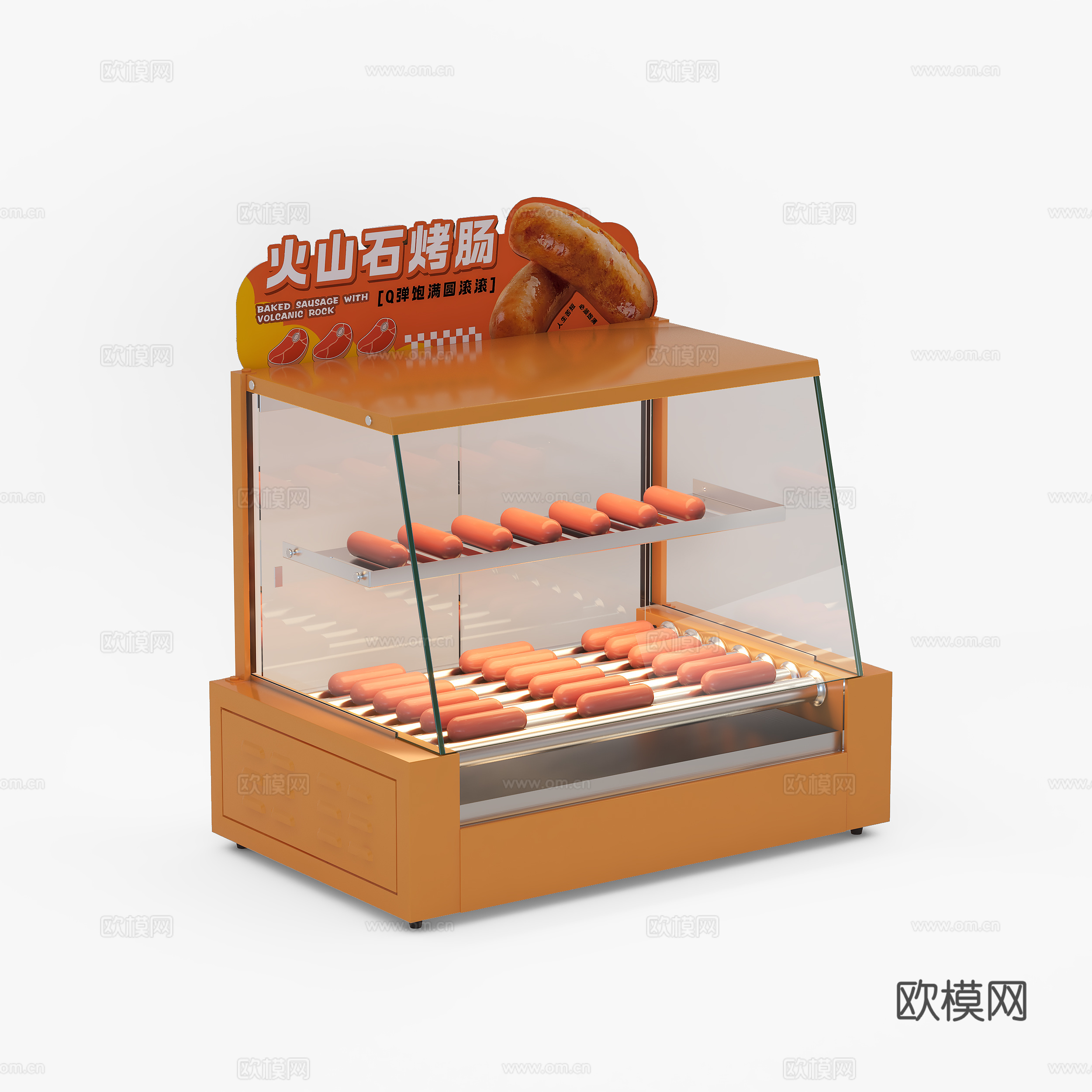 烤肠机便利店电器su模型