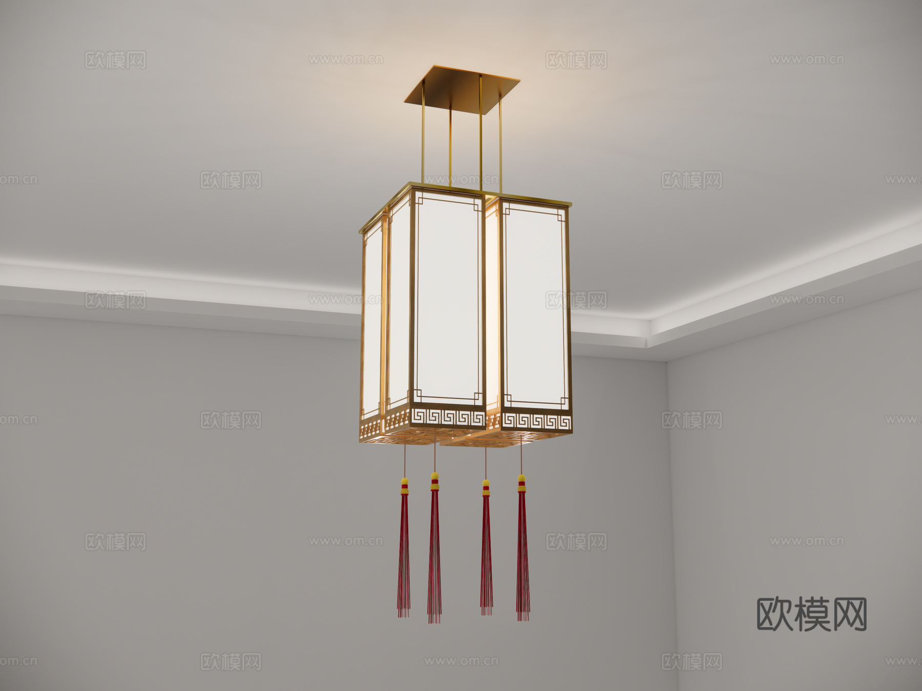 新中式吊灯 灯笼吊灯 中式吊灯su模型