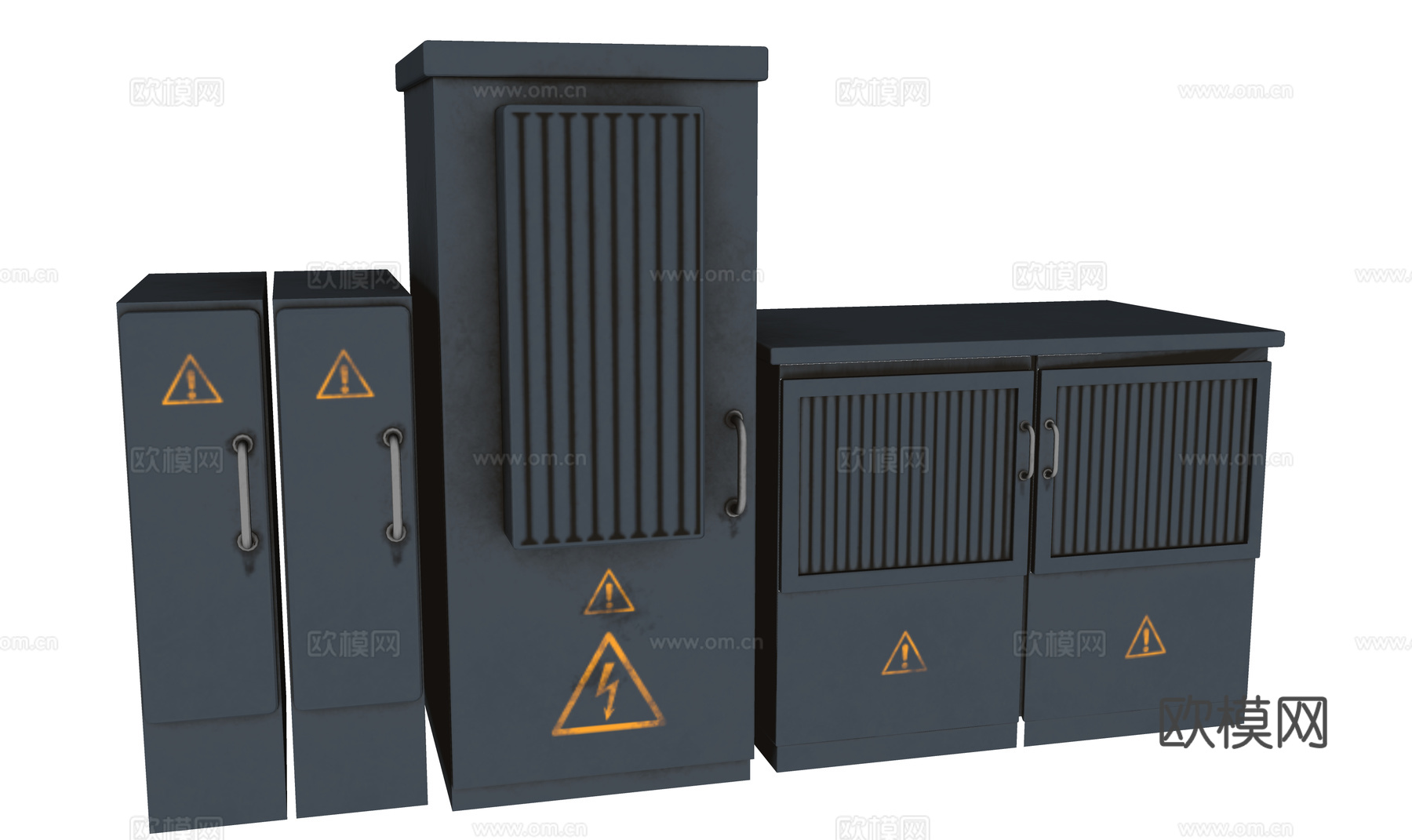 现代工业电箱 电柜 开关柜 机柜su模型