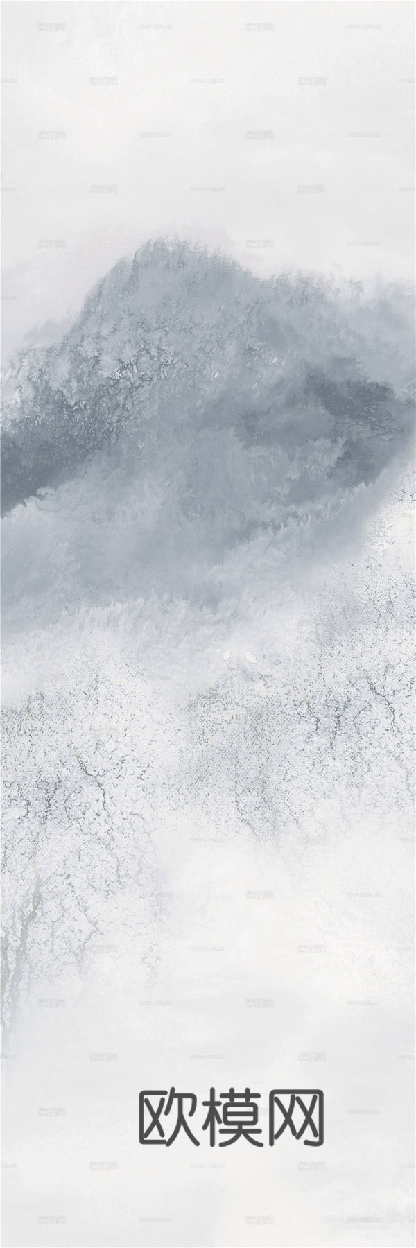 云雾缭绕的山林景观高清素材