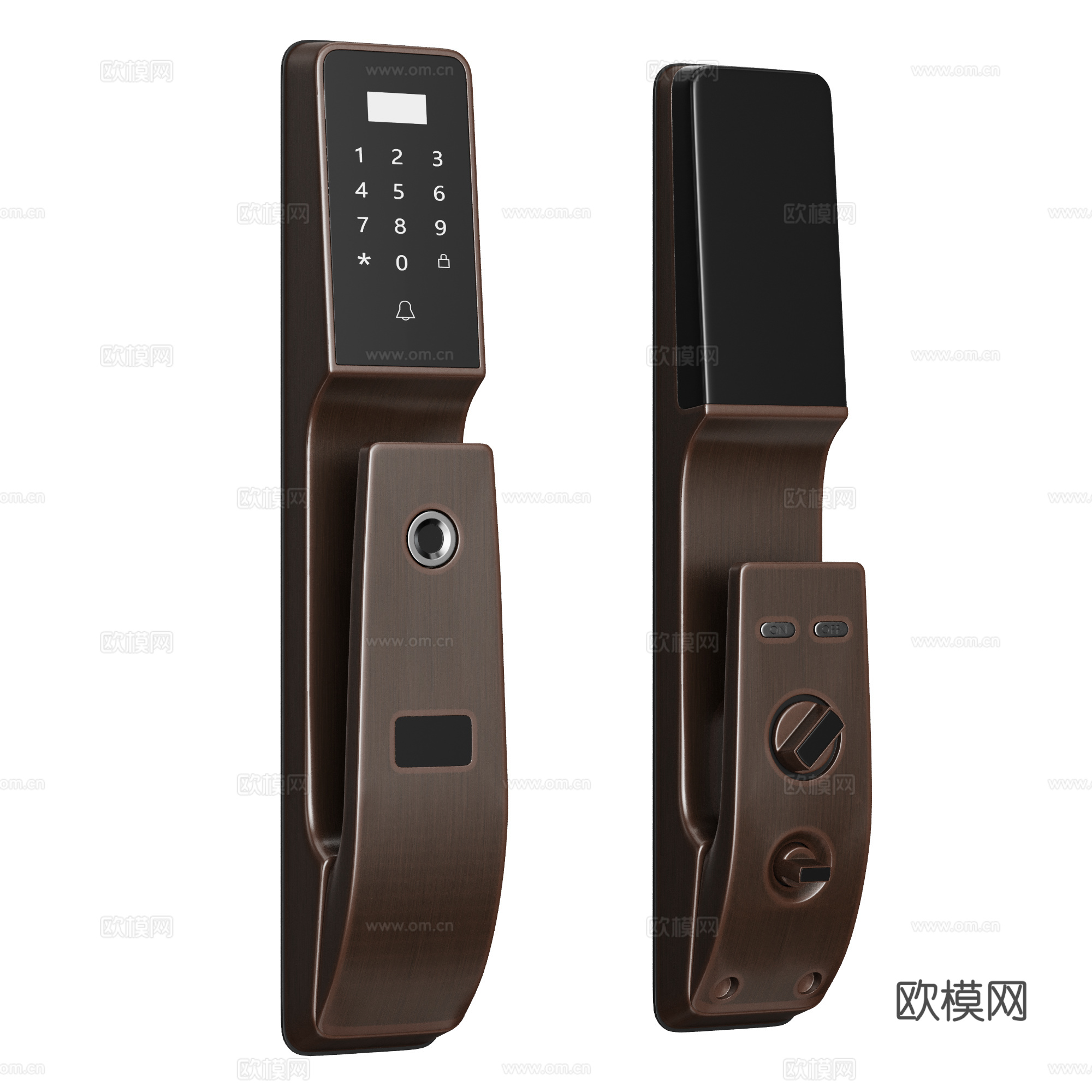 密码锁 指纹锁 防盗锁 智能锁su模型