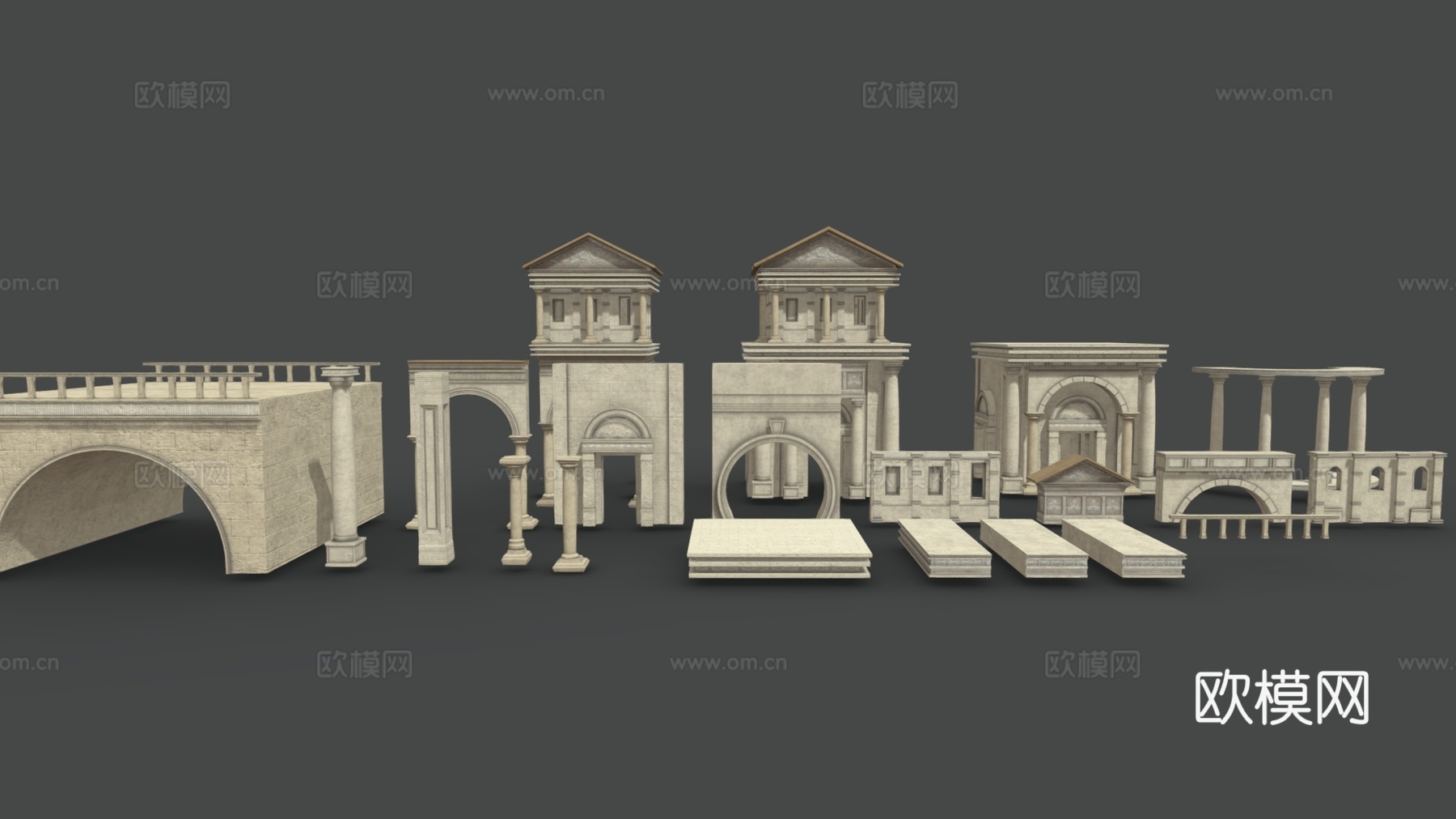 欧式建筑 欧式建筑构件 欧式建筑结构 欧式柱子su模型