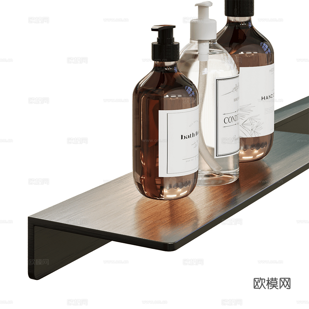 现代极简浴室搁板 浴室配件3d模型下载（渲染图4）