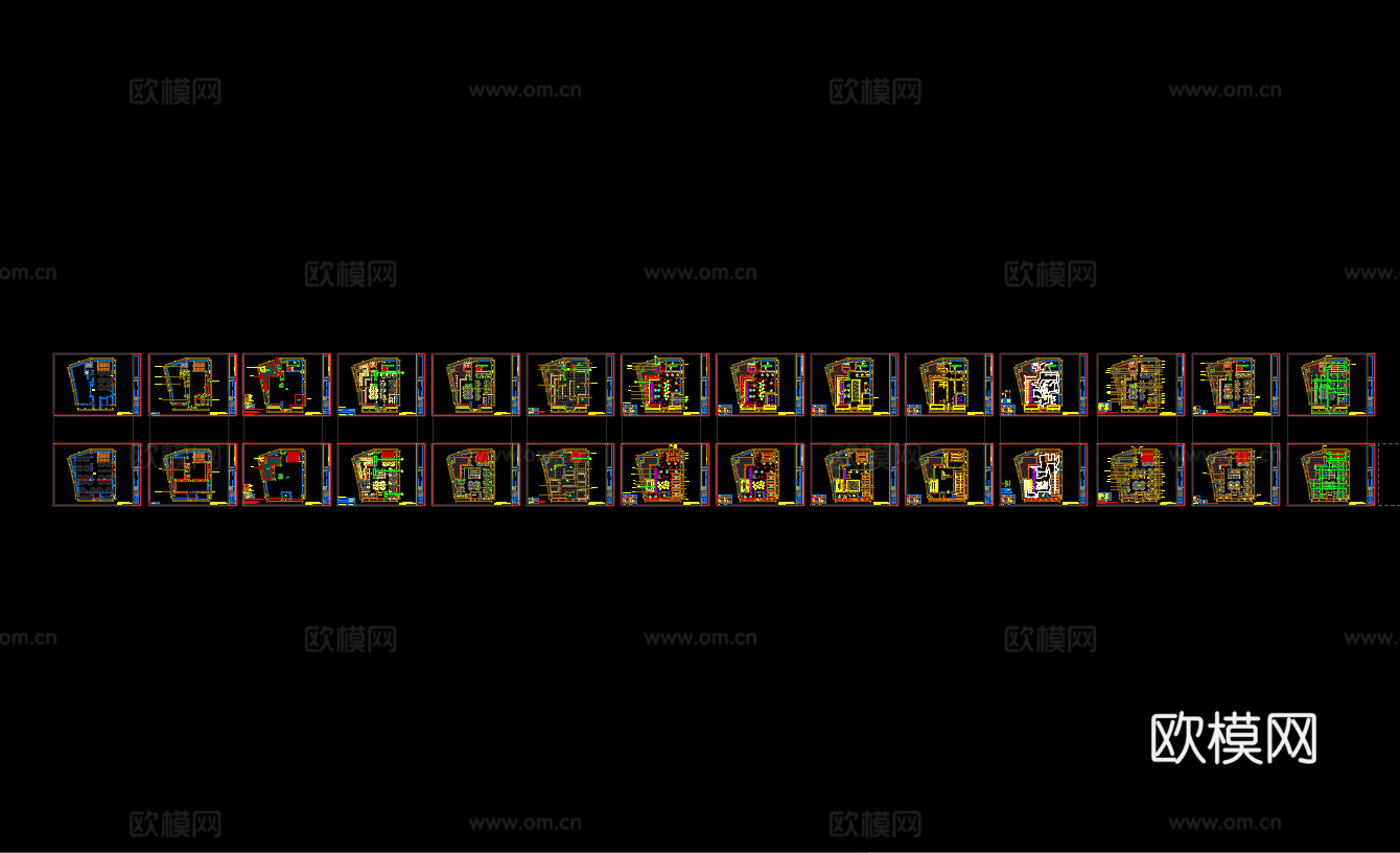 火锅店平面施工图cad施工图