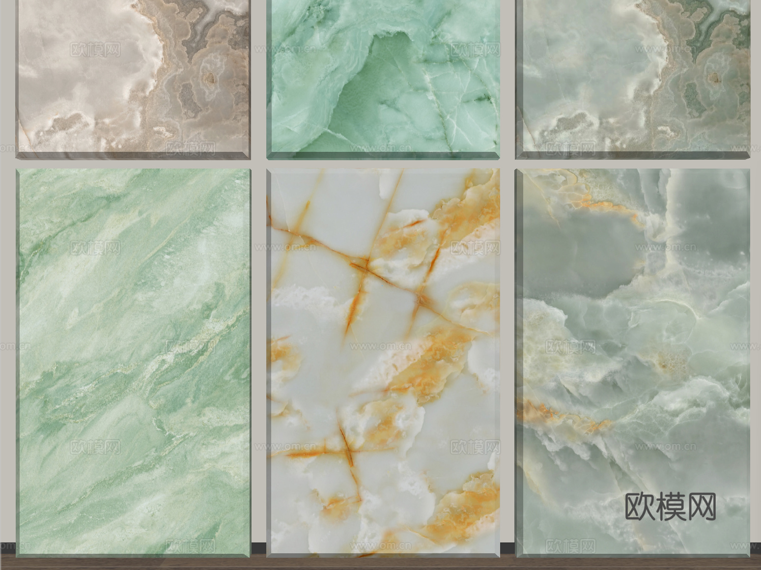 现代玉石 石材 大理石板 岩板 石材护墙板 背景墙su模型