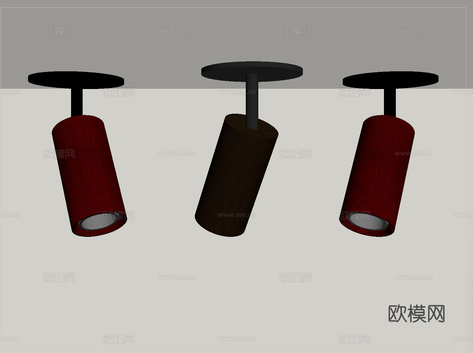 现代射灯 明装射灯su模型