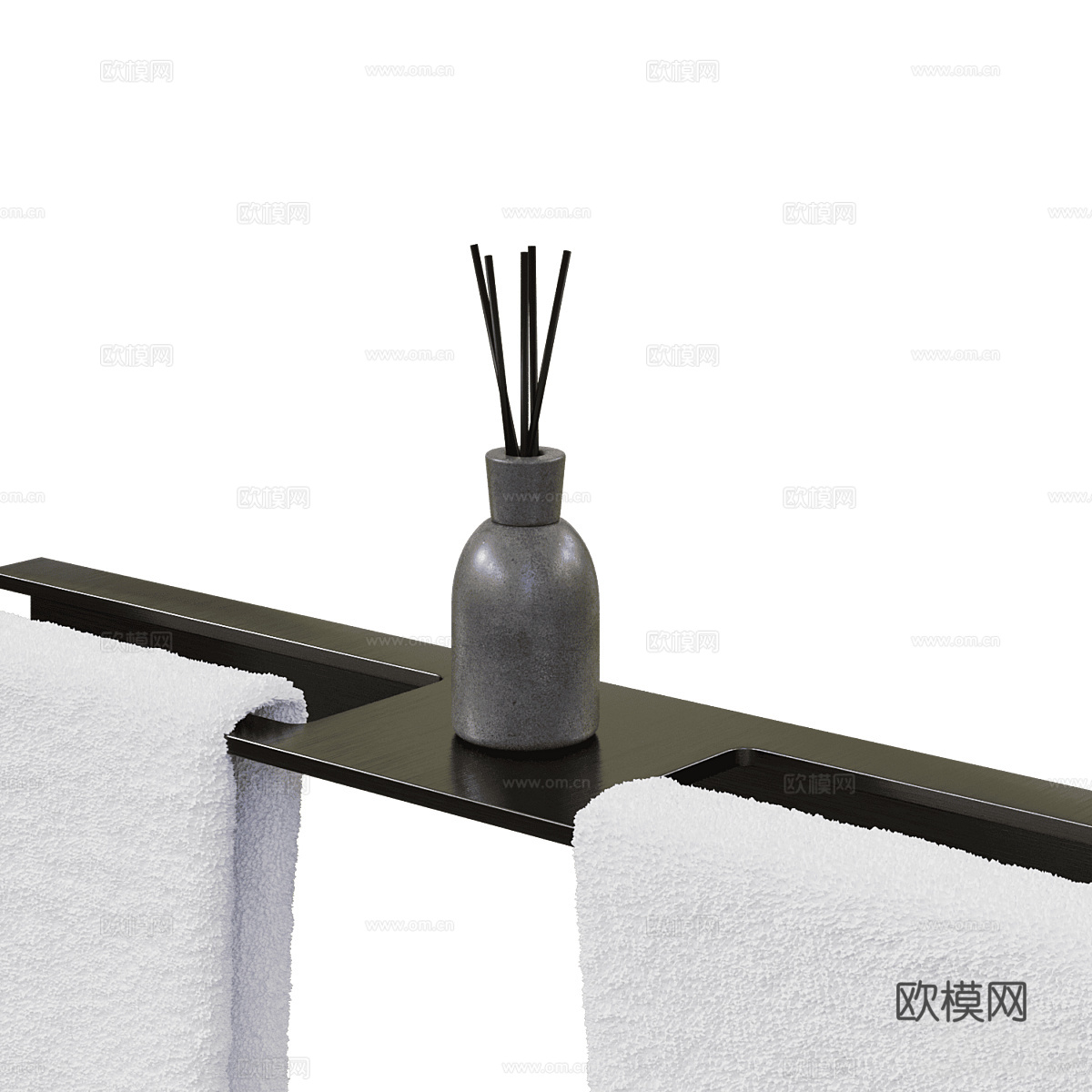 现代极简浴室搁板 浴室配件3d模型下载（渲染图3）