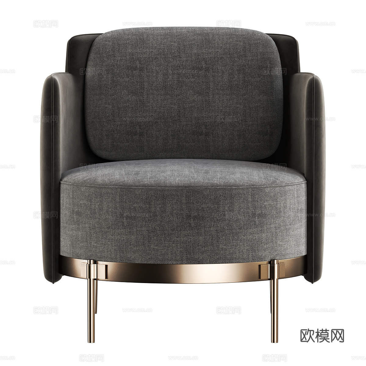 现代意式 Minotti 扶手椅3d模型下载（渲染图3）