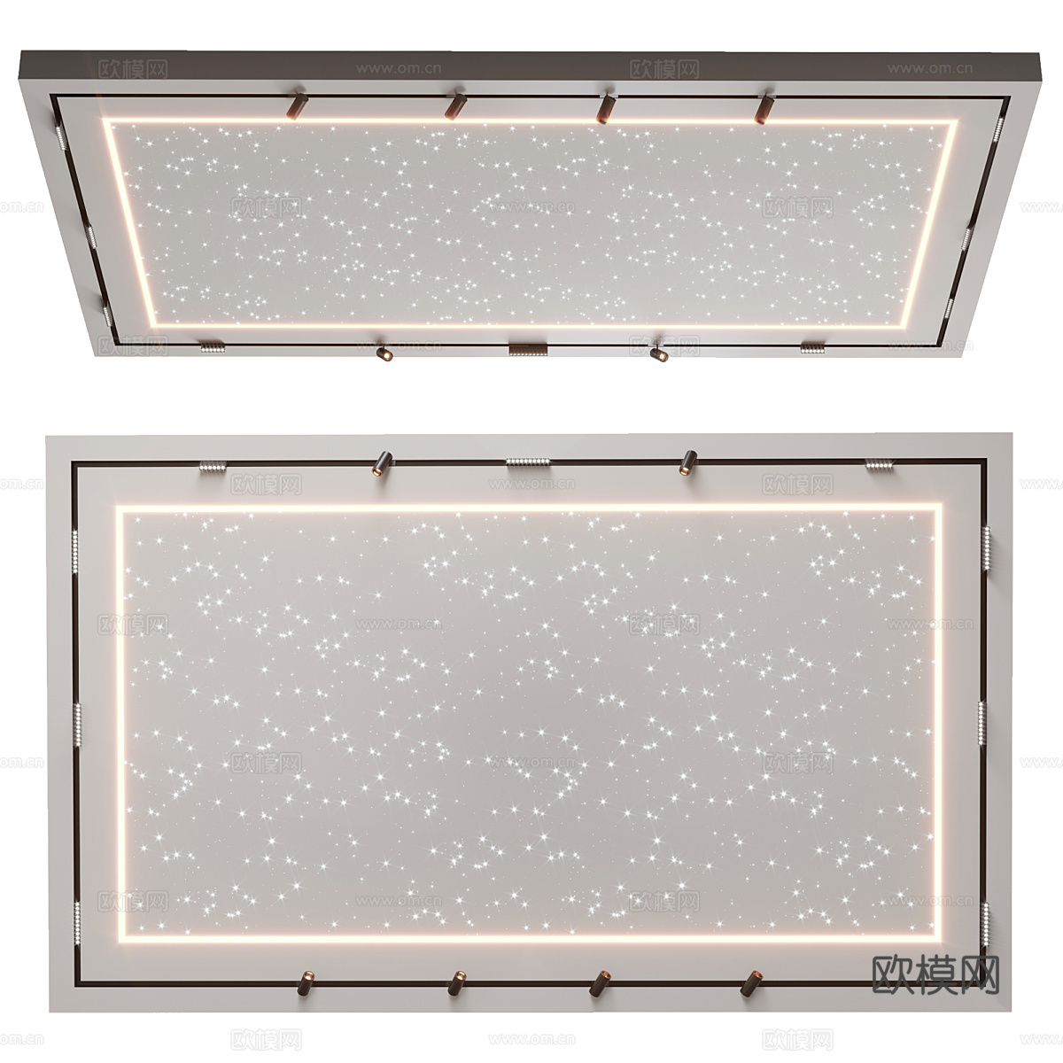 现代天花吊顶 星空顶3d模型下载（渲染图1）