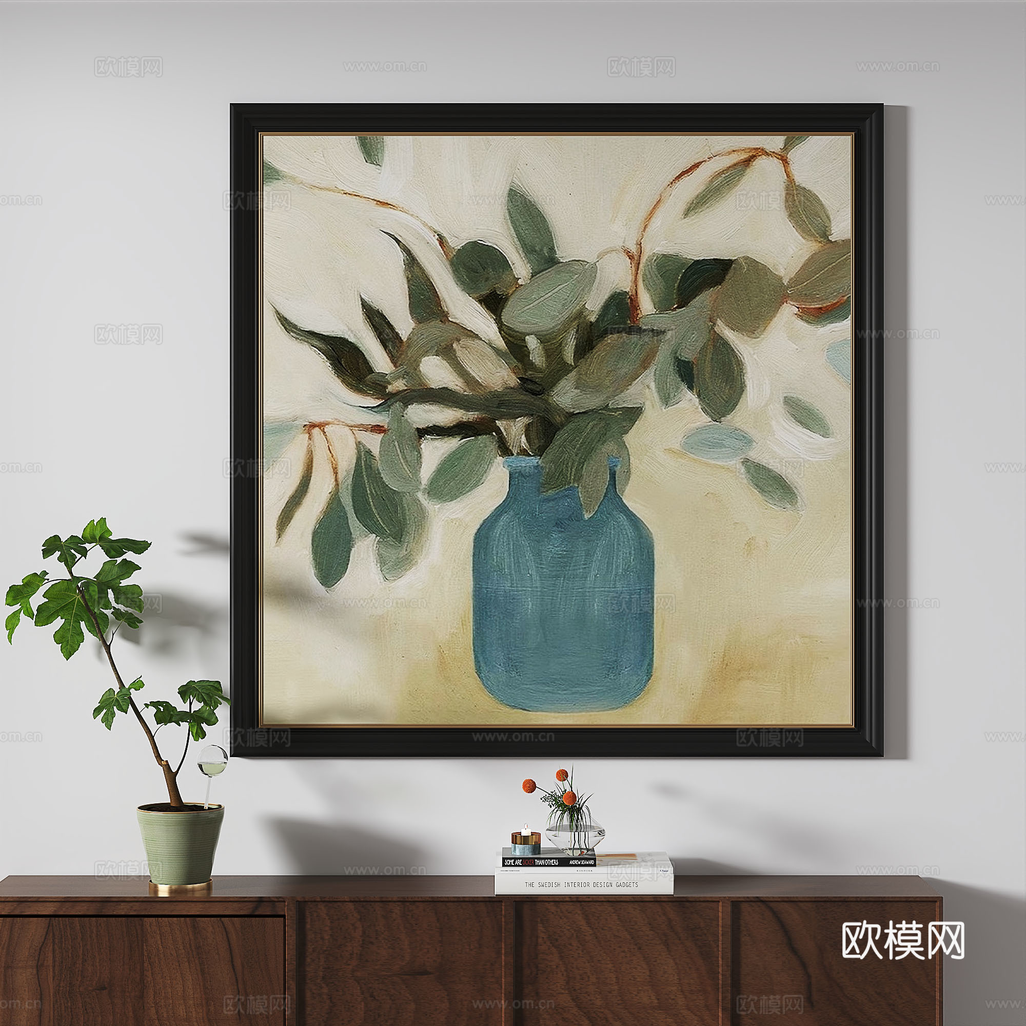 简欧，法式，复古，中古，现代，简约，抽象，装饰画3d模型下载