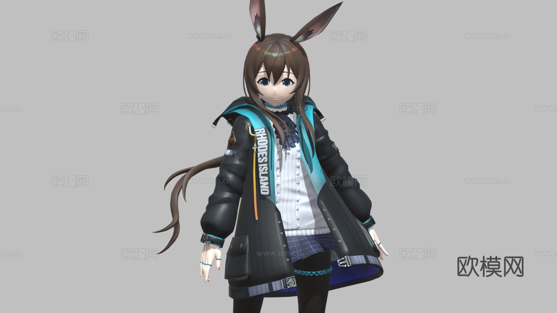 二次元可爱女生 兔子女孩 可爱动漫人物 动漫少女su模型