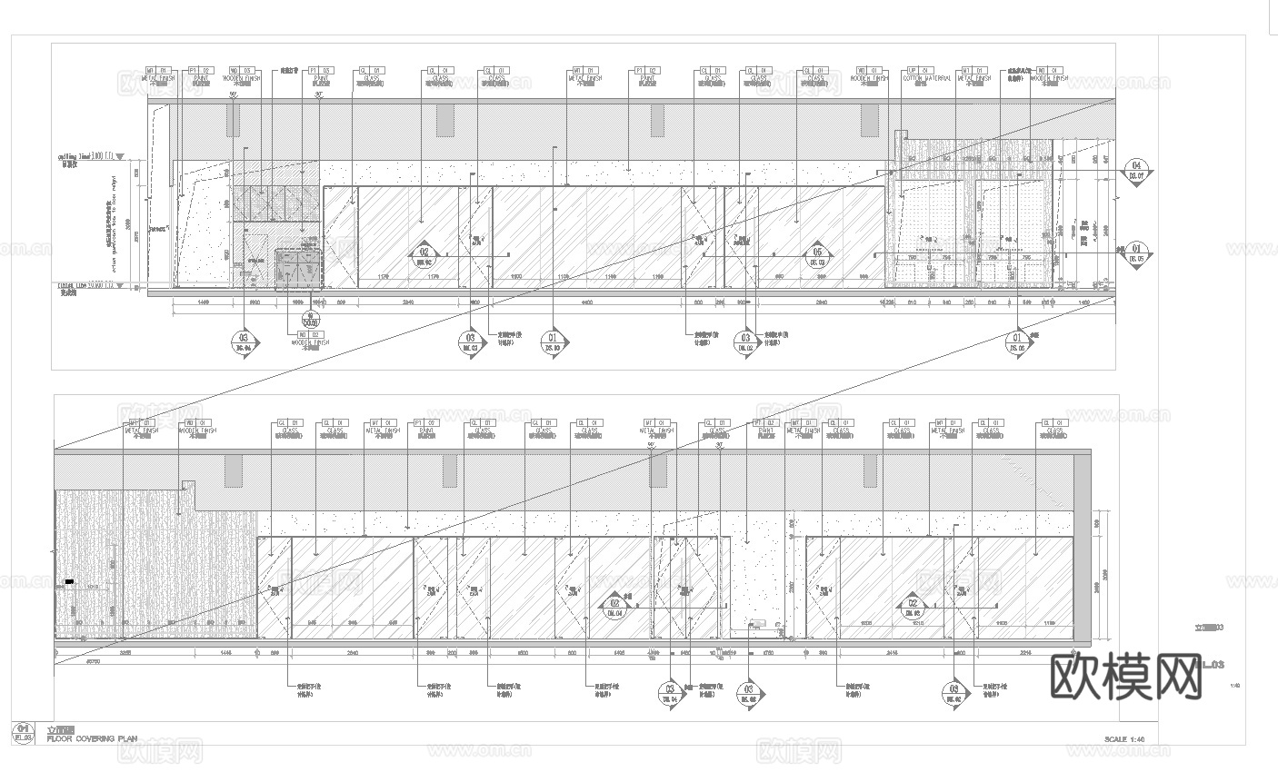 最新6套 办公室 施工图合集cad施工图