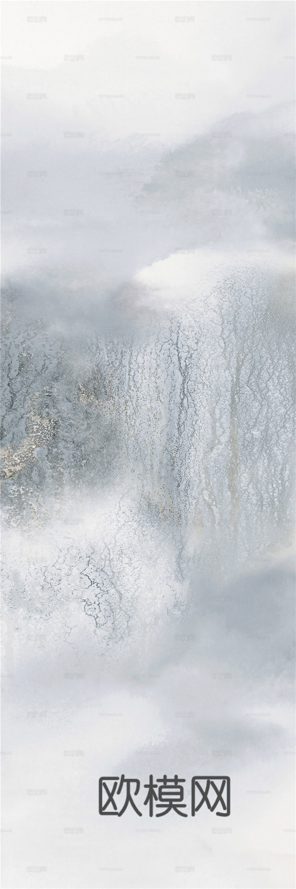 云雾缭绕的山林景观高清素材