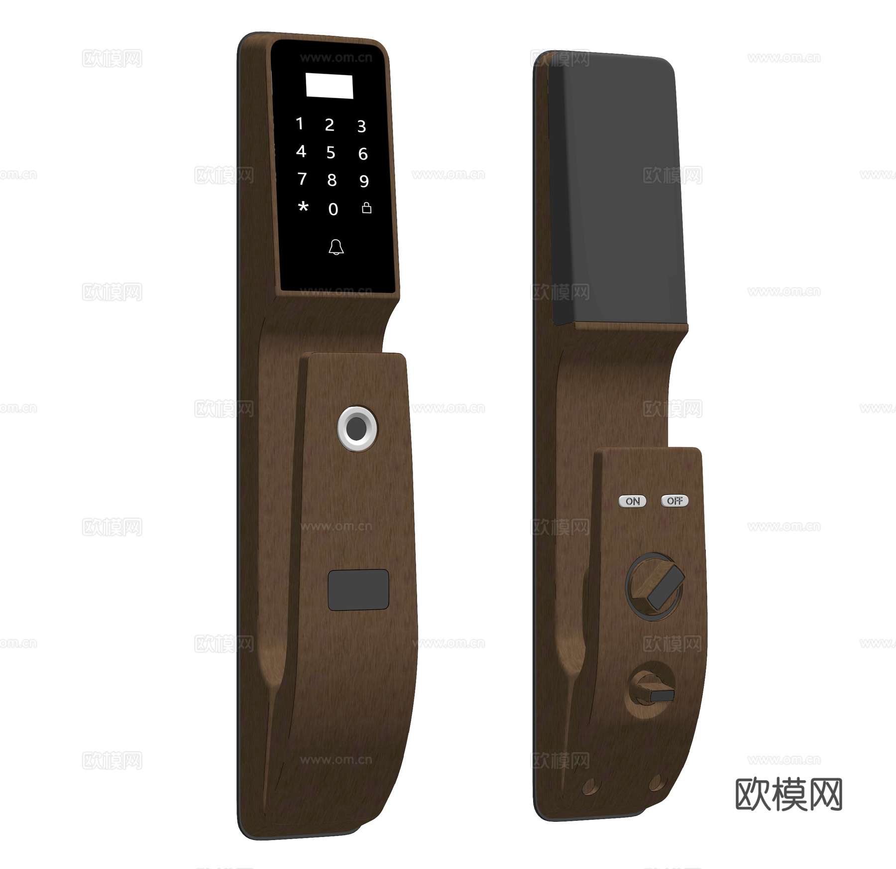 密码锁 指纹锁 防盗锁 智能锁su模型